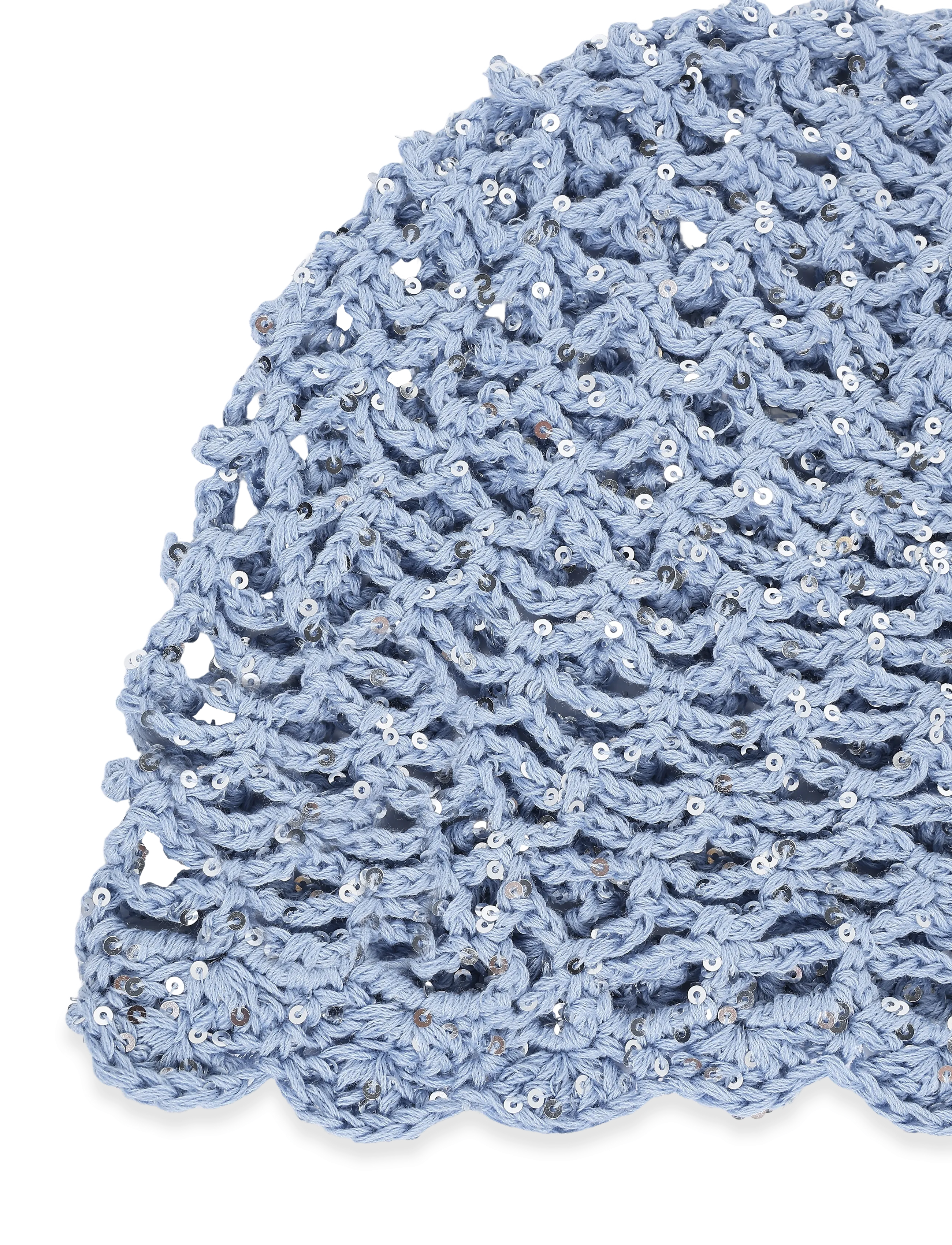 SUI AVA - Crochet Sequin Hat - hatte - light blue - 2