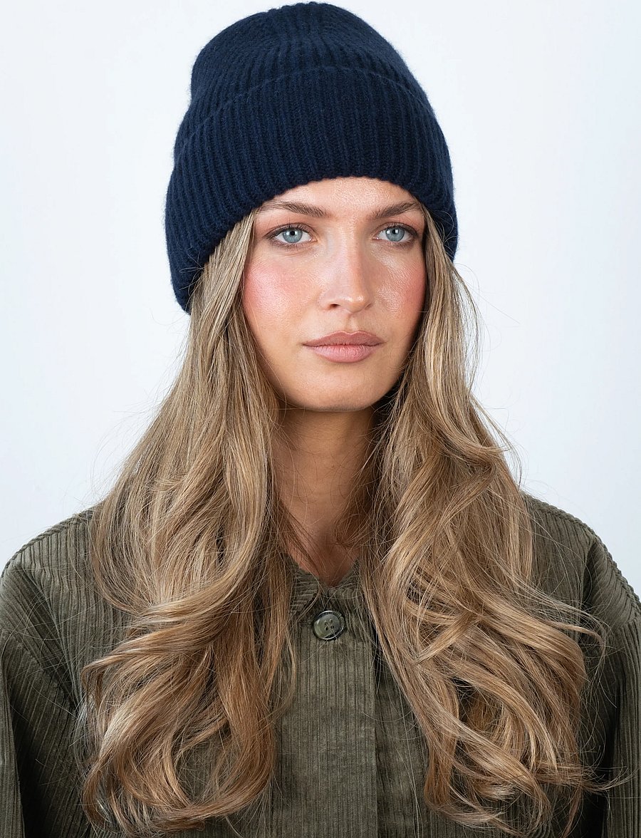 SUI AVA - Cashmere Beanie - cashmere - navy - 0