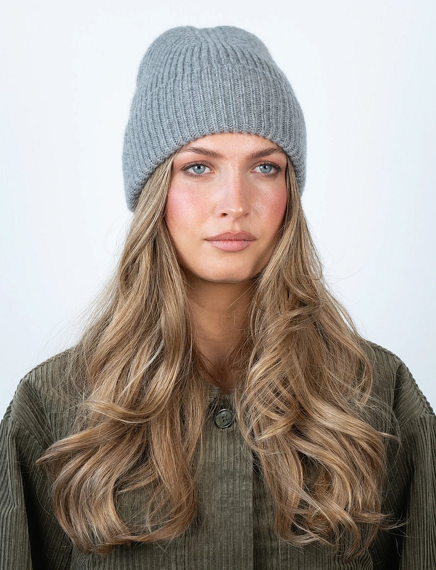 SUI AVA - Cashmere Beanie - cashmere - light grey - 0