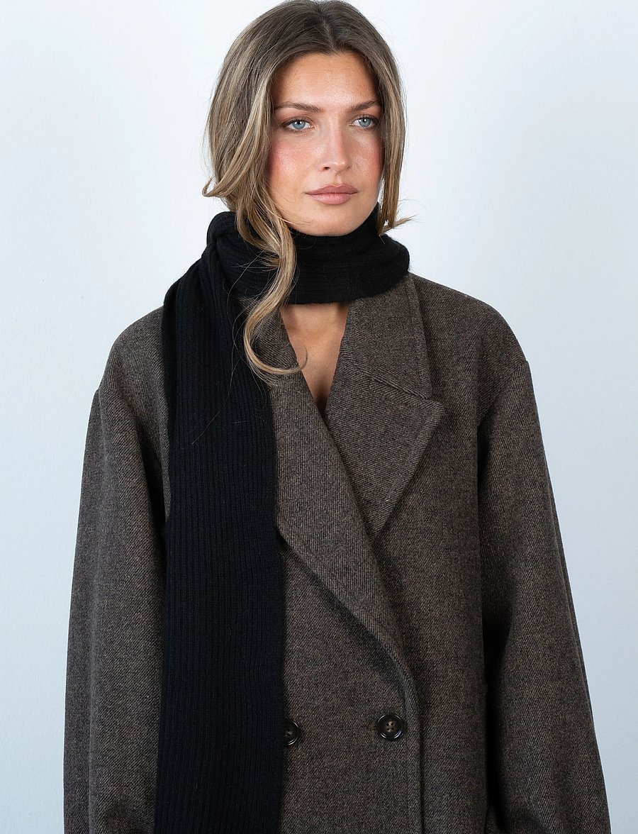SUI AVA - Cashmere Scarf - kashmir - black - 0