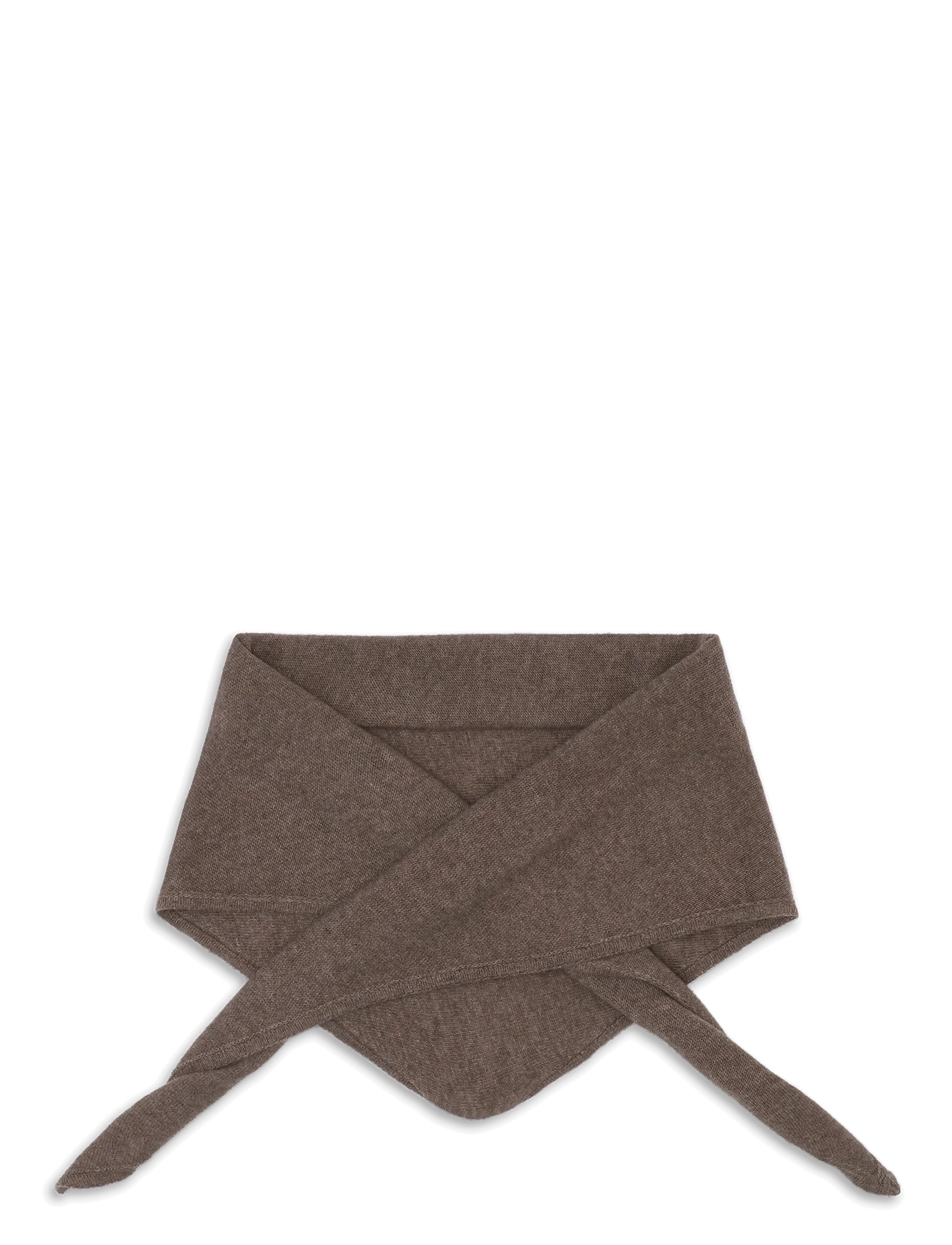 SUI AVA Small Triangle Scarf - Halsdukar - BROWN / brown