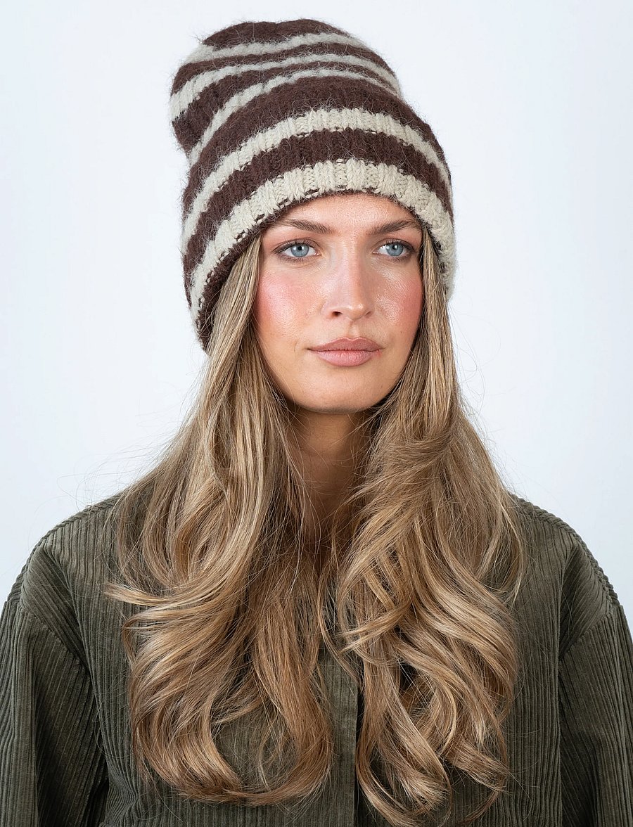 SUI AVA - Clara Beanie - beanies - brown // beige - 0