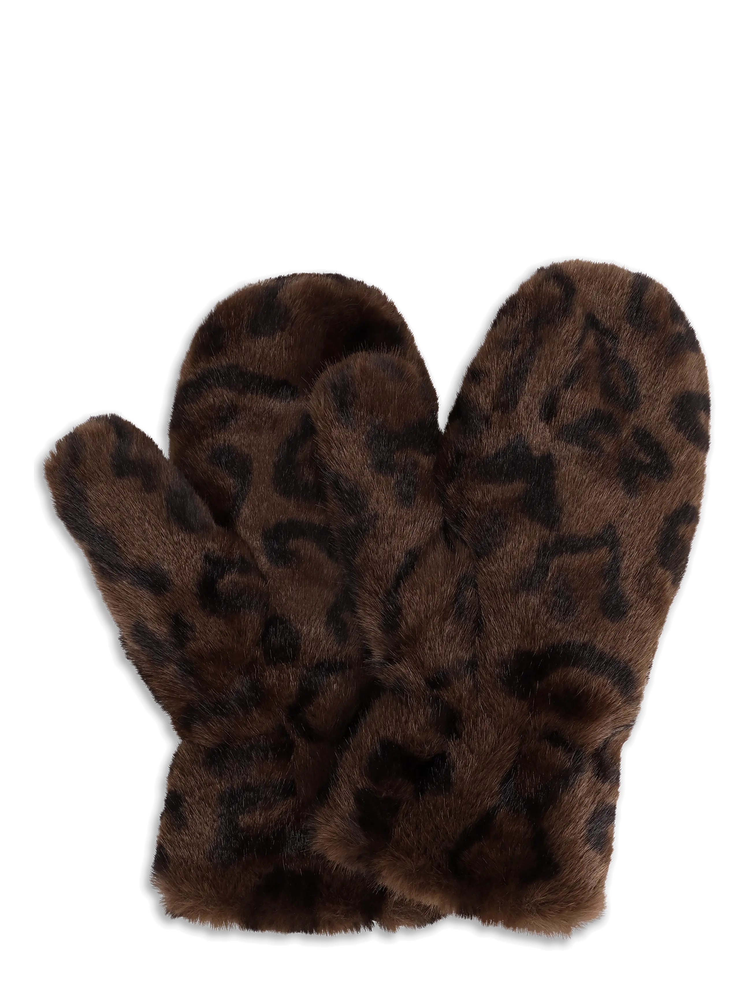 SUI AVA Furry Mittens - Handsker & Vanter - LEO / brown
