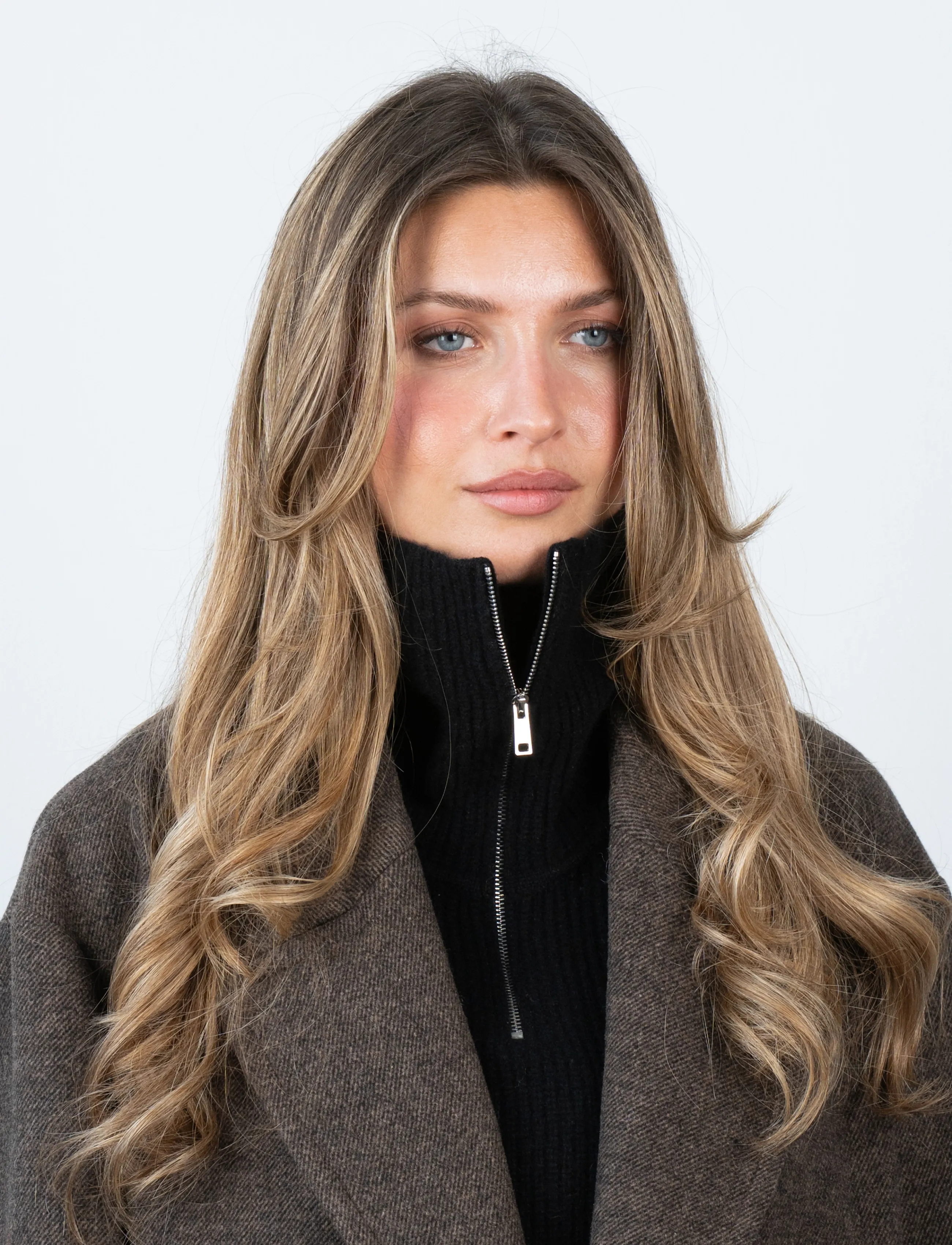 SUI AVA - Cashmere Zip-up Neck Warmer - kashmir - black - 0