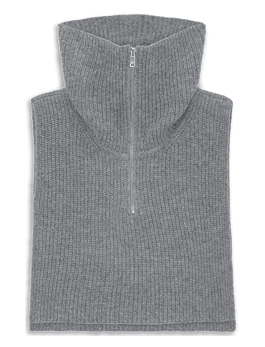 SUI AVA - Cashmere Zip-up Neck Warmer - kashmir - light grey - 1