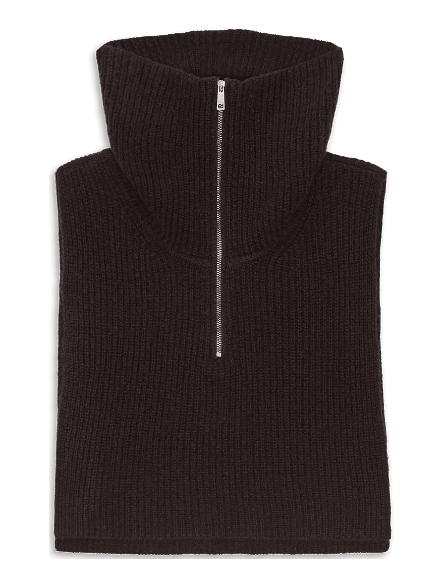 SUI AVA - Cashmere Zip-up Neck Warmer - kashmir - brown - 1