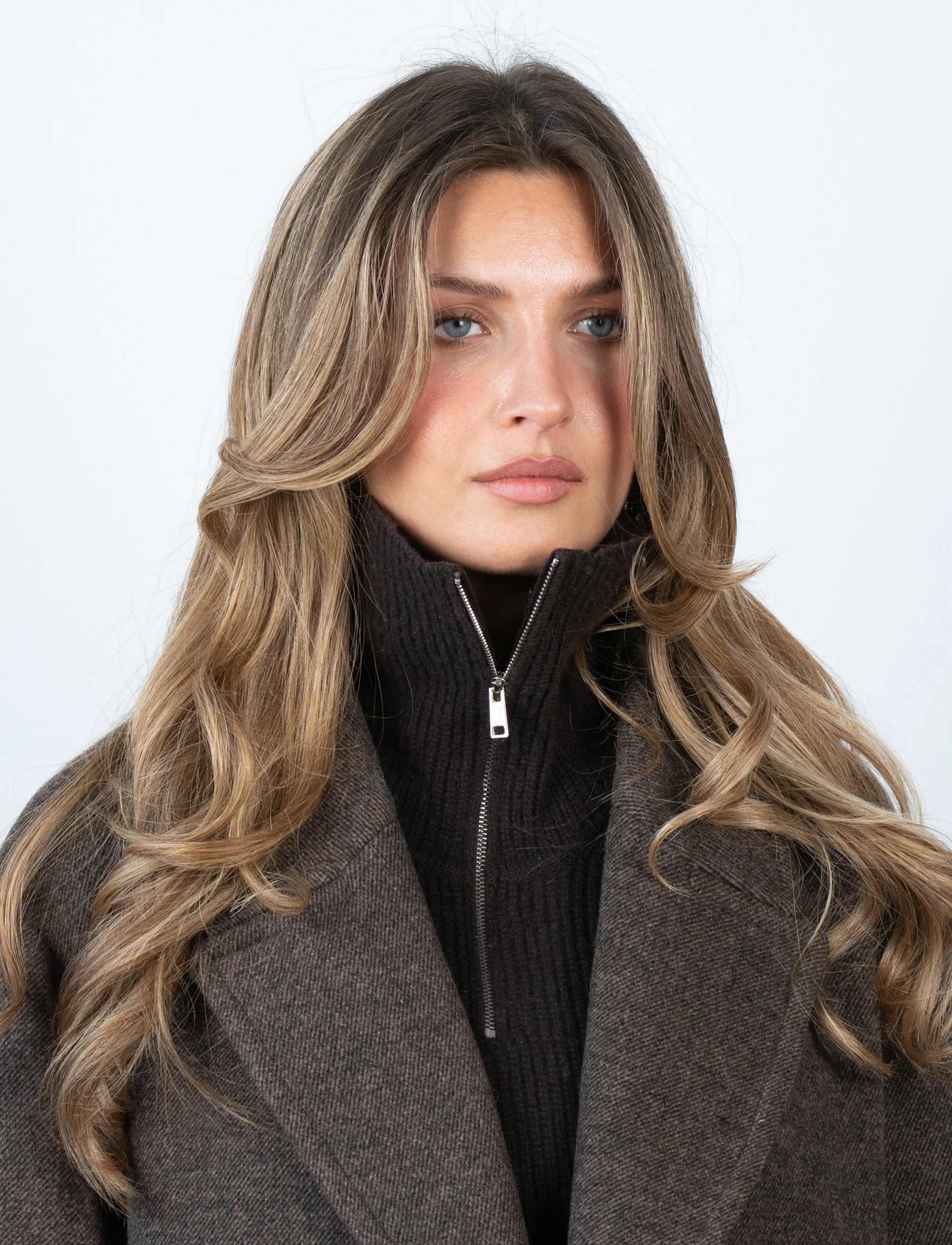 SUI AVA - Cashmere Zip-up Neck Warmer - kashmir - brown - 0