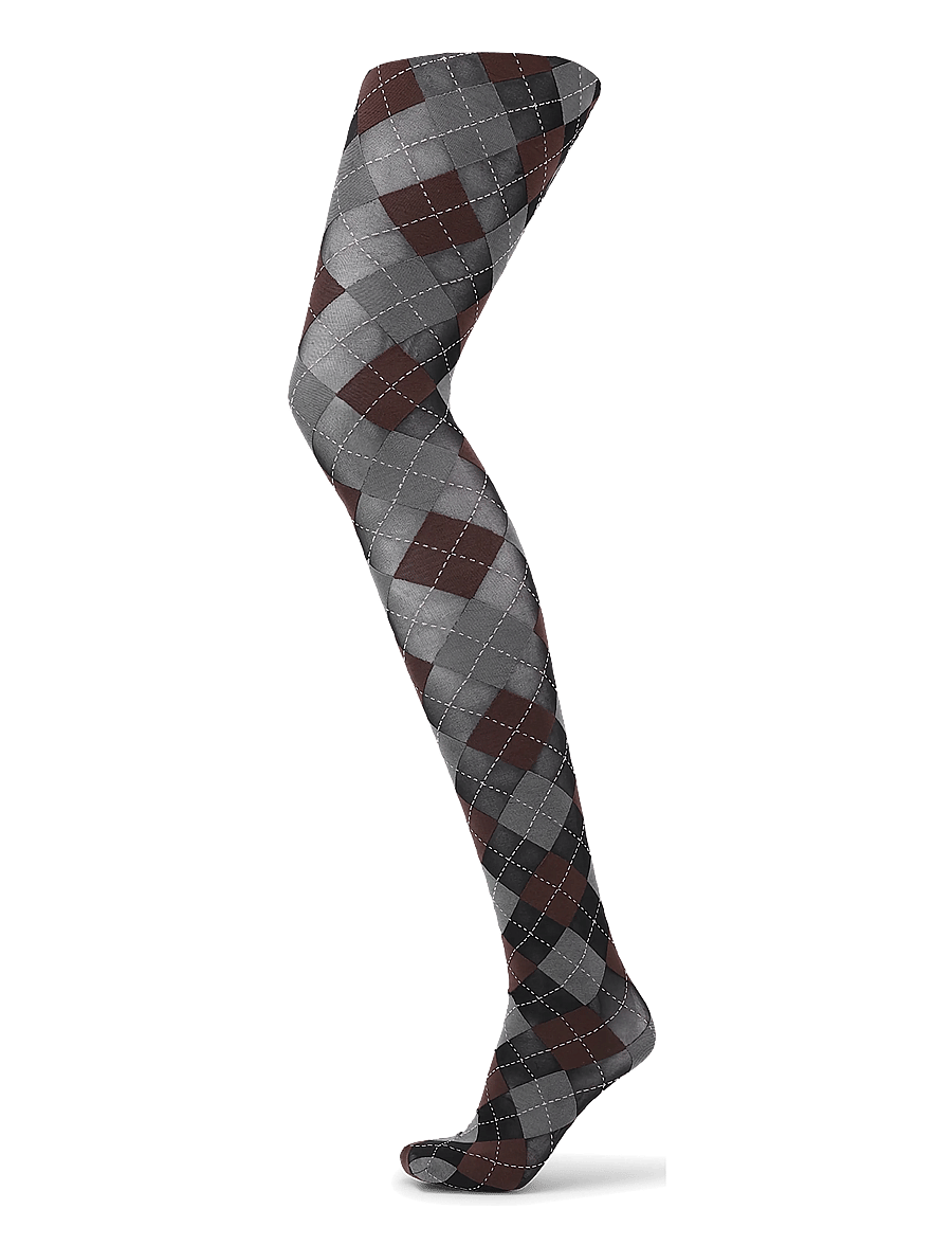 SUI AVA - Argyle Tights // 40D - special occasions - grey // brown // - 1