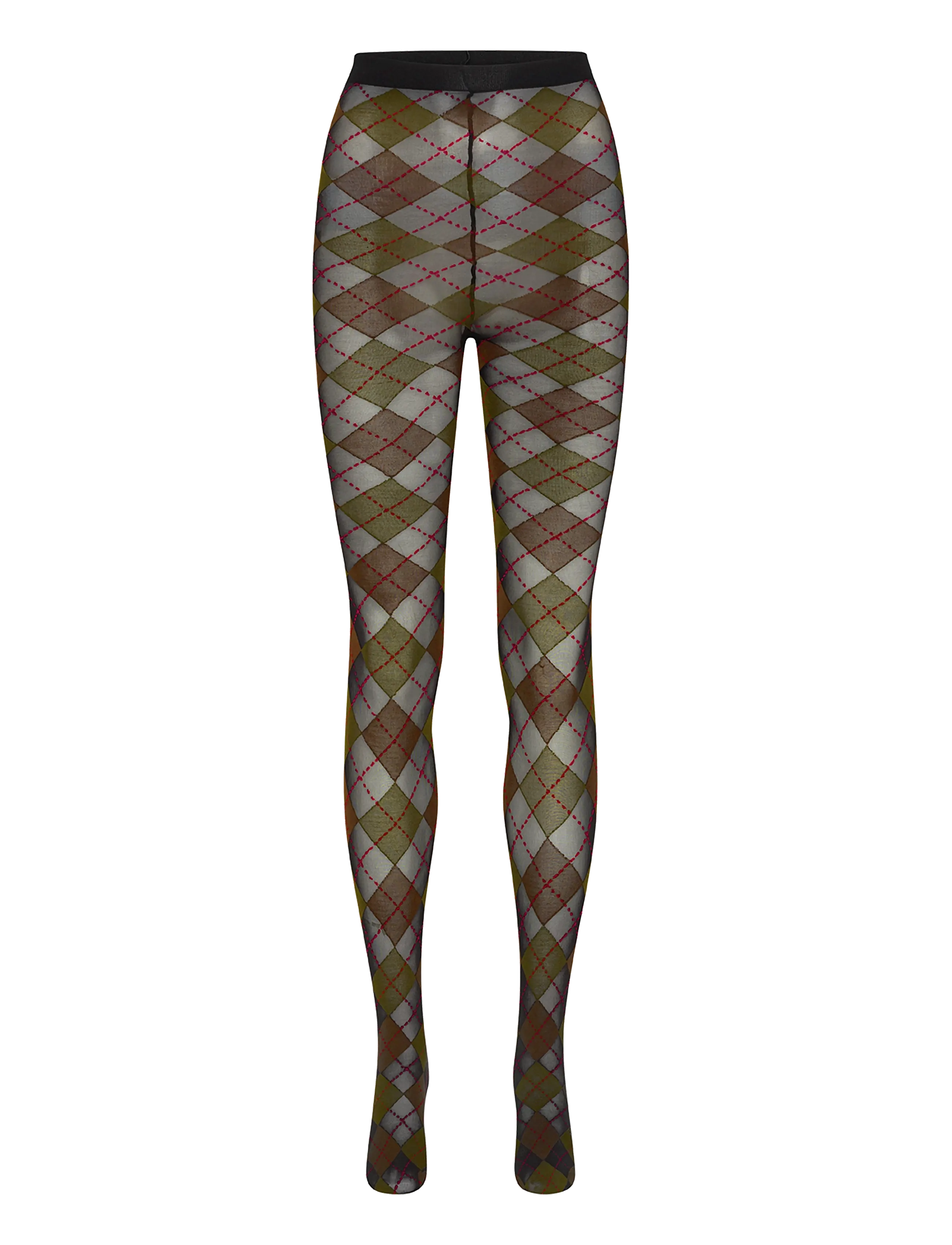 SUI AVA Argyle Tights // 40D - Lingerie - GREEN // BROWN / / green