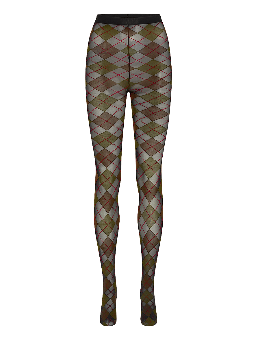 SUI AVA - Argyle Tights // 40D - special occasions - green // brown / - 0