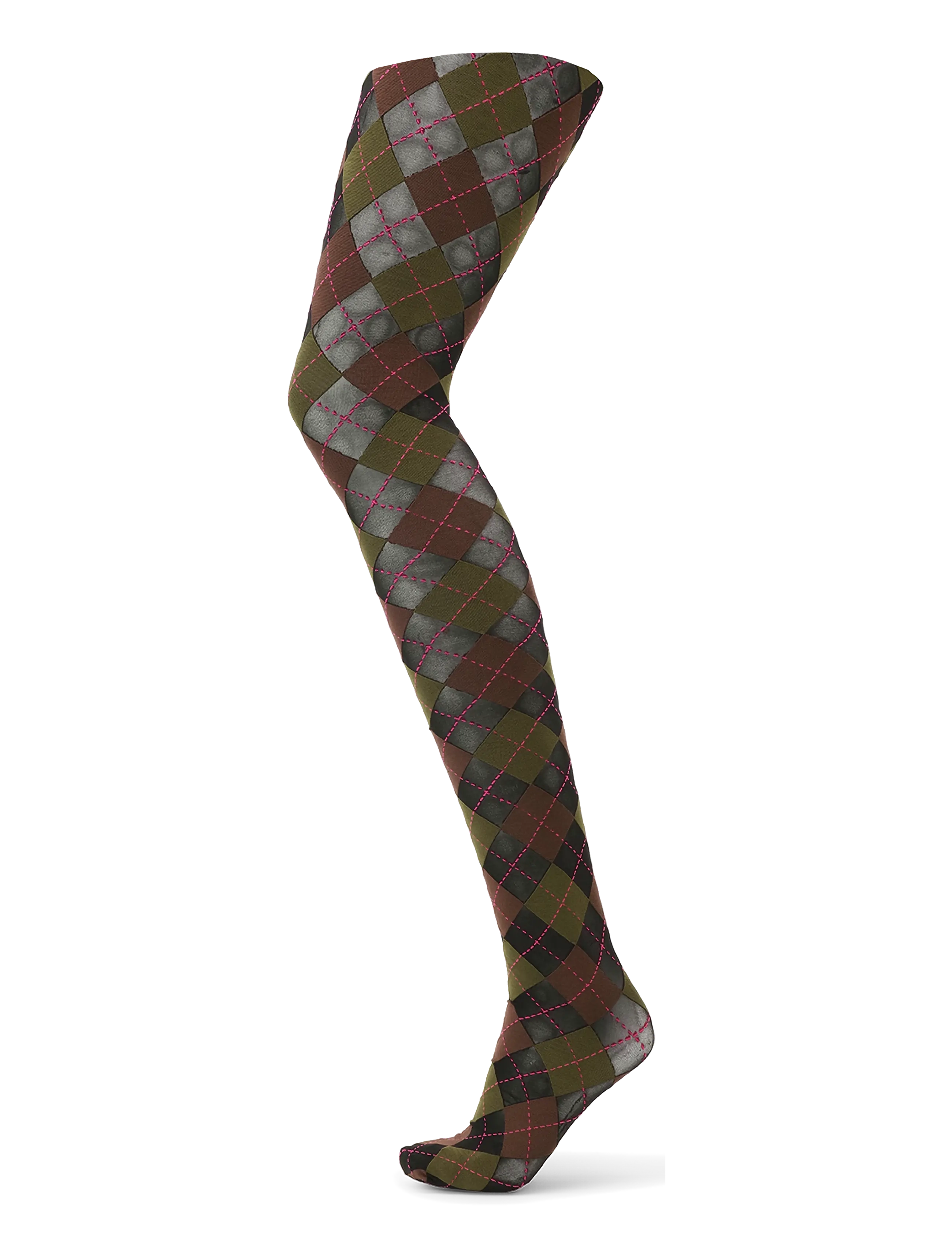 SUI AVA - Argyle Tights // 40D - special occasions - green // brown / - 1