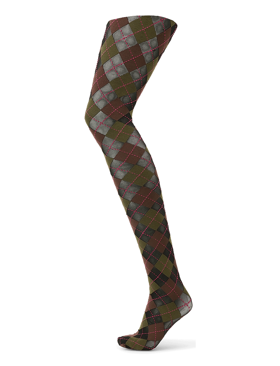 SUI AVA - Argyle Tights // 40D - special occasions - green // brown / - 1
