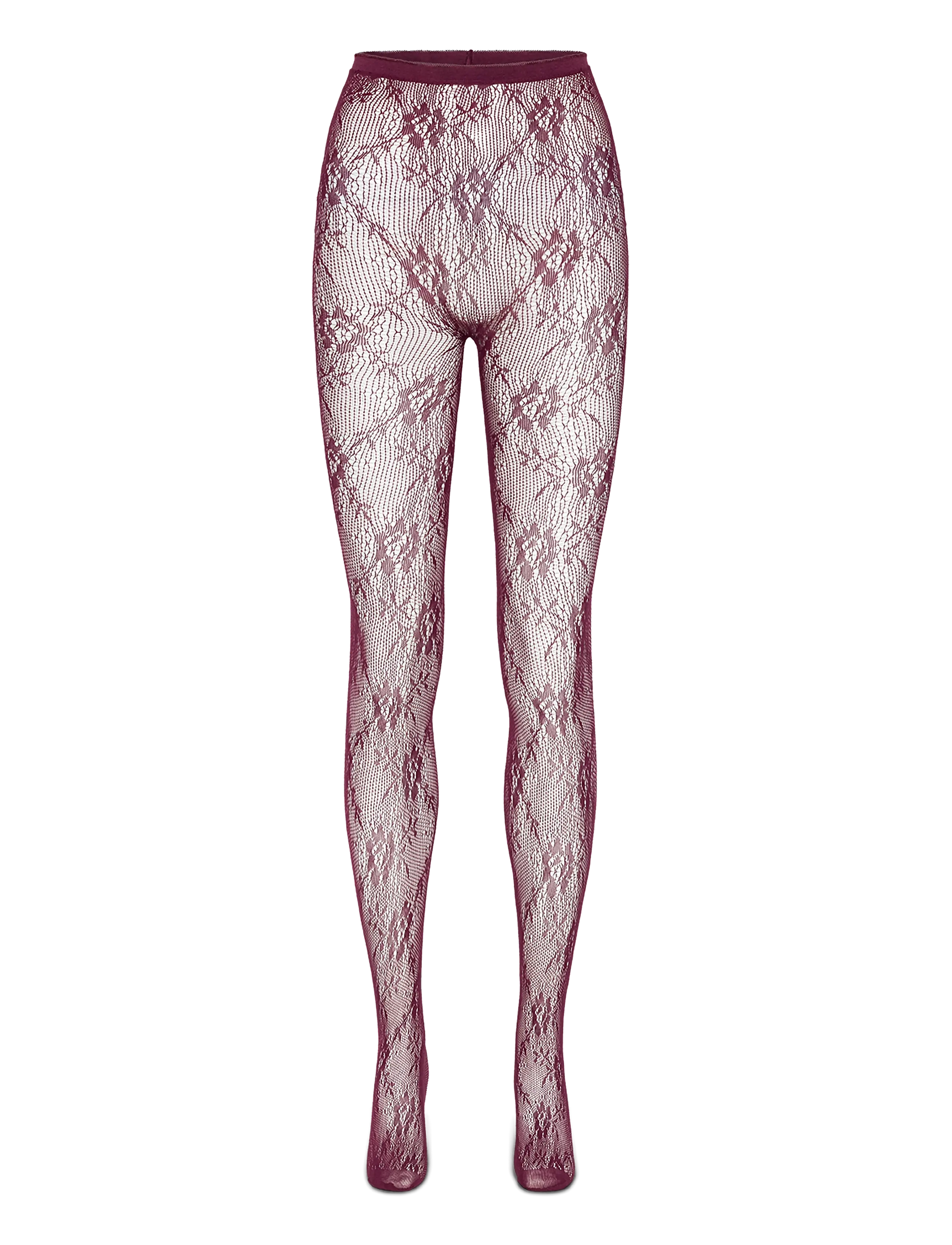 SUI AVA Lace Tights // 20D - Lingerie - BURGUNDY / burgundy
