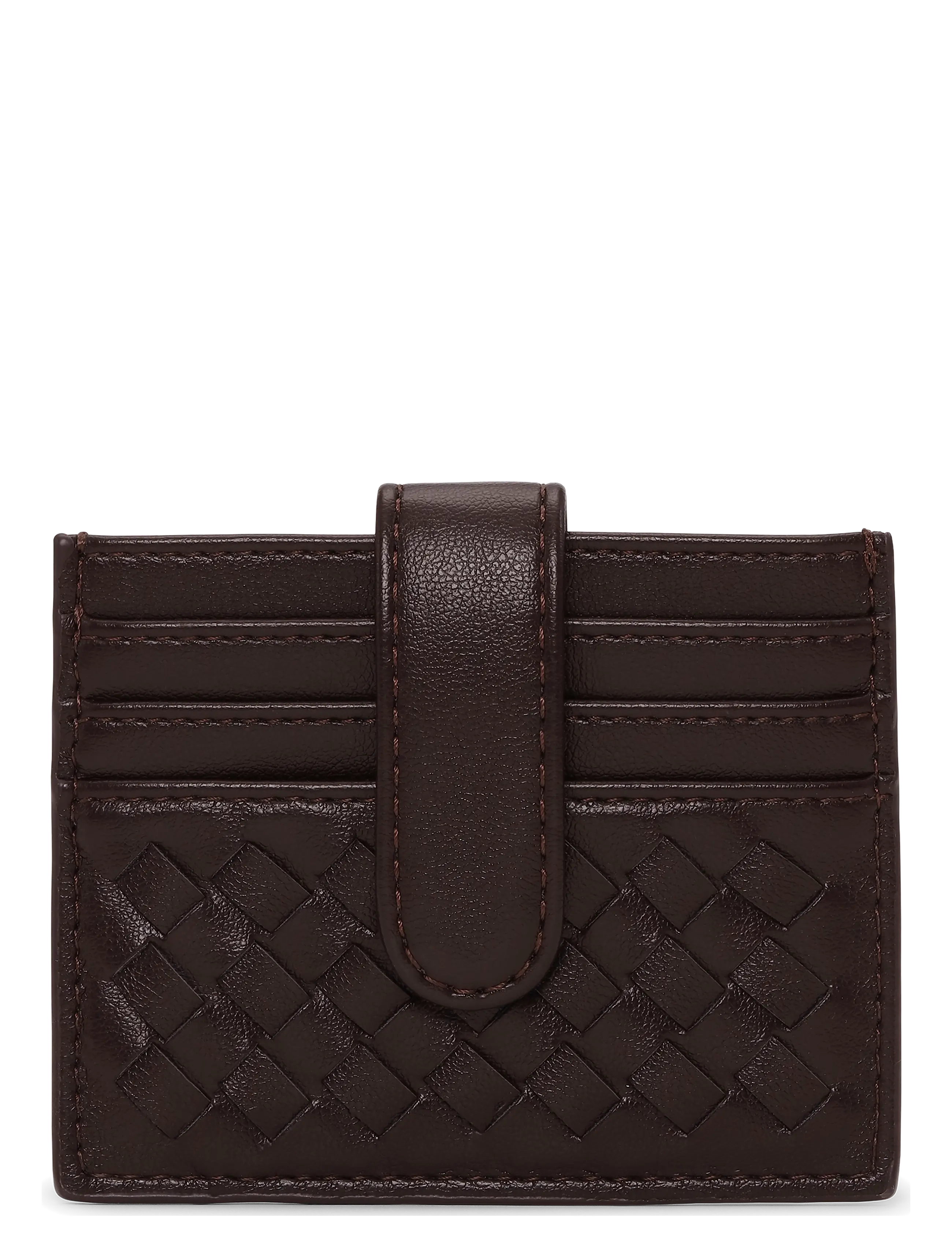 SUI AVA Woven Card Wallet - Kotid - BROWN / brown