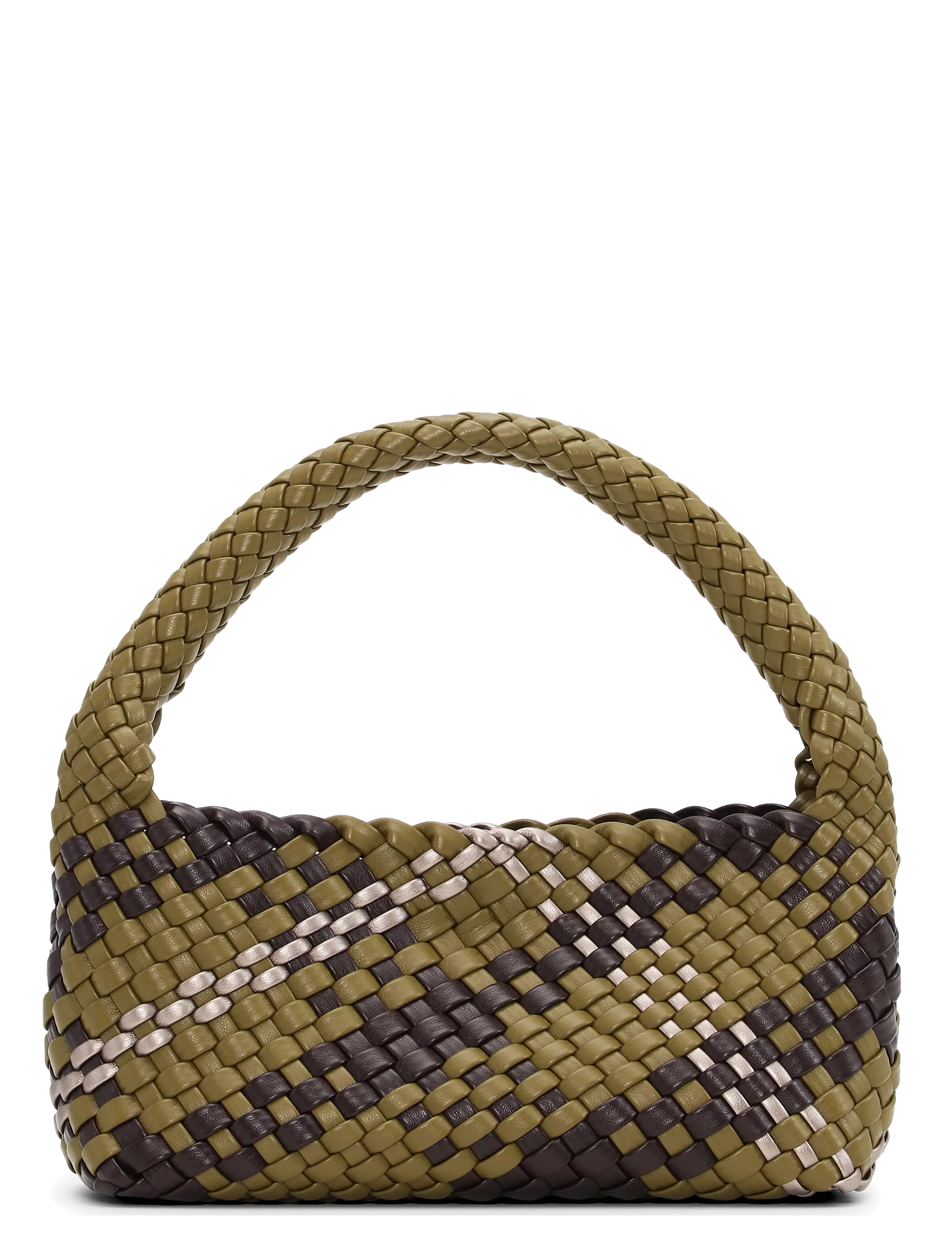 SUI AVA Woven Mini Bag + Pouch - Kotid - GREEN // PLAID / khaki/green