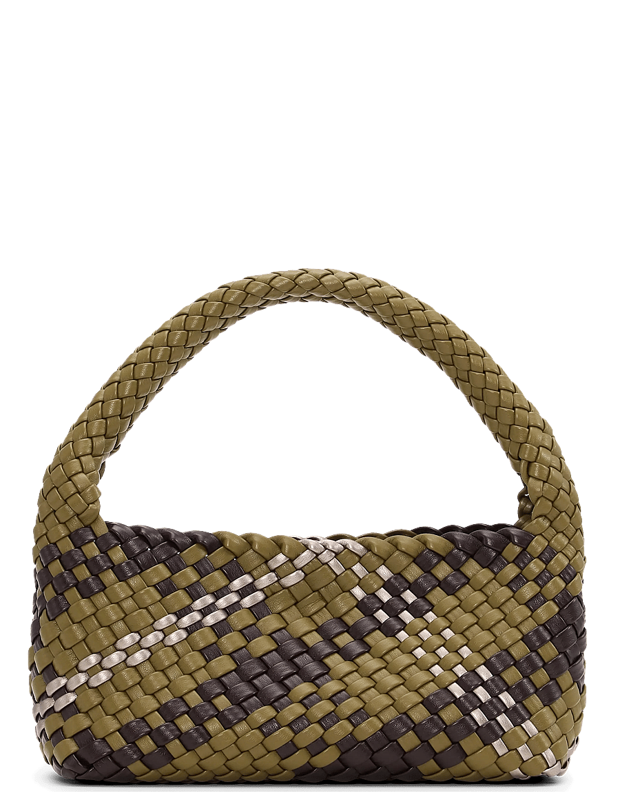SUI AVA - Woven Mini Bag + Pouch - erilised sündmused - green // plaid - 1