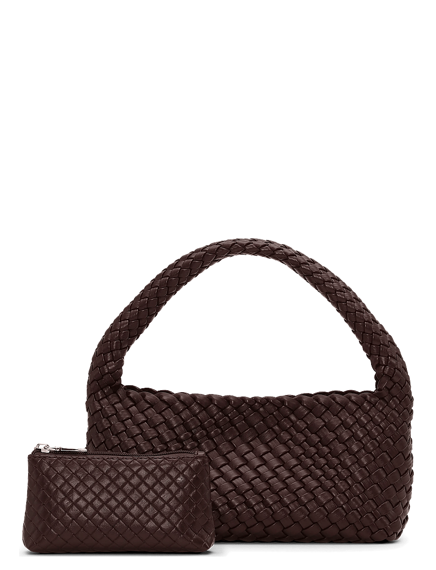 SUI AVA - Woven Mini Bag + Pouch - brown - 1