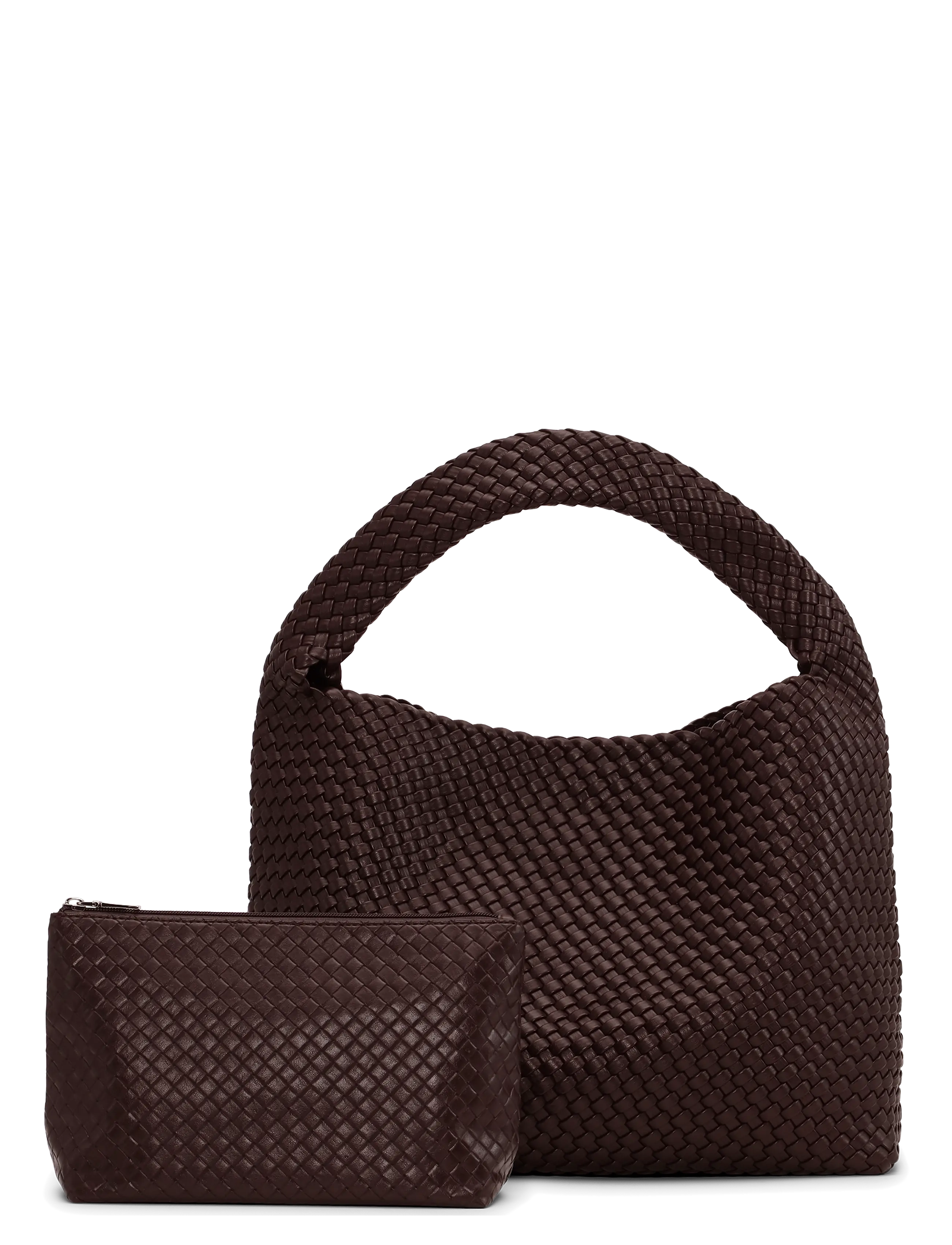 SUI AVA Woven Daily Shopper + Pouch - Kotid - BROWN / brown