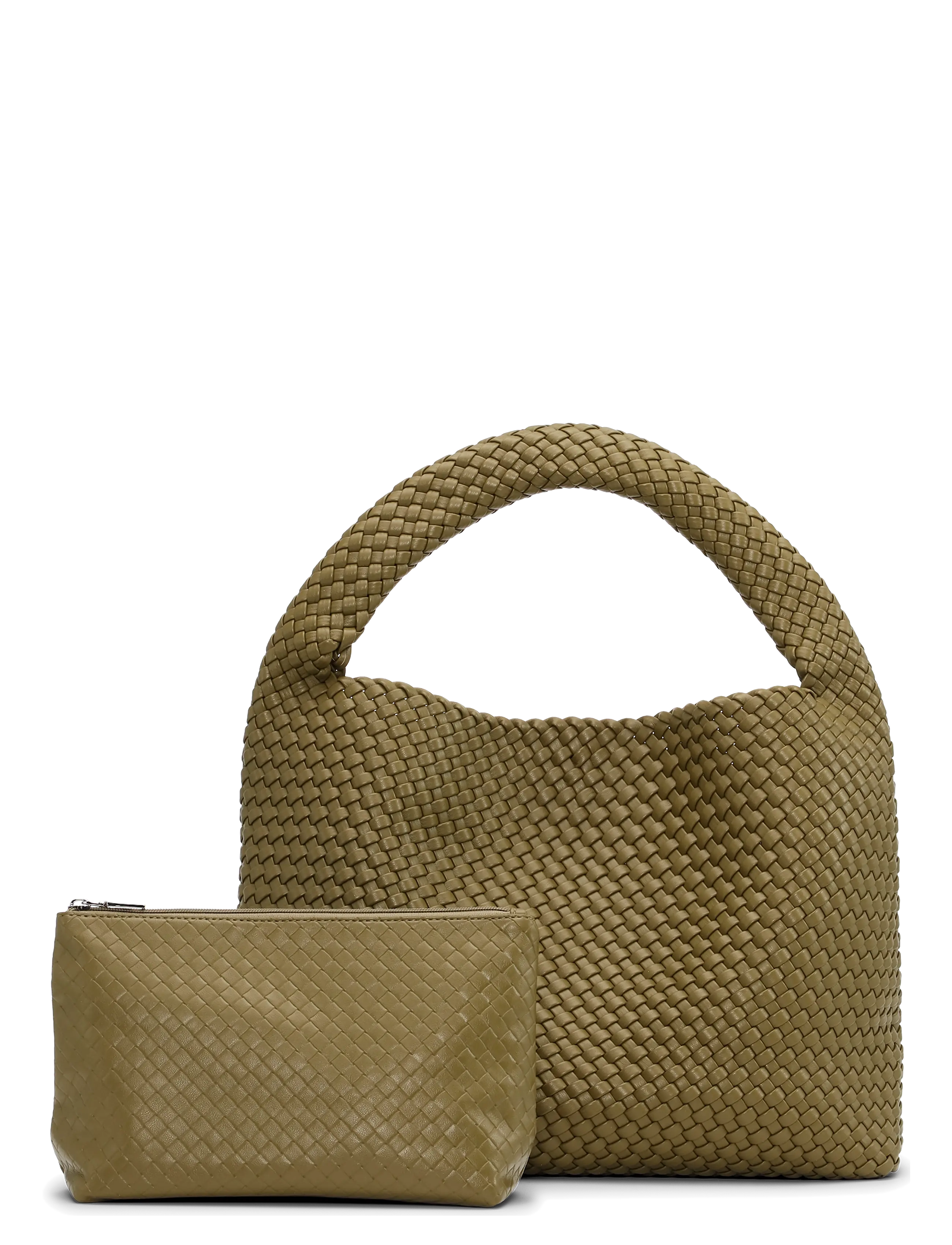 SUI AVA Woven Daily Shopper + Pouch - Kotid - GREEN / khaki/green