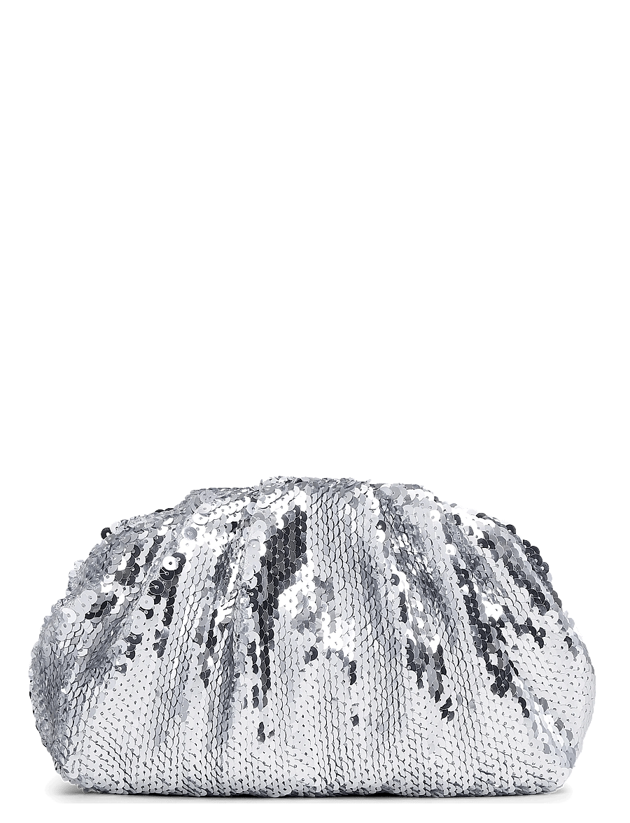 SUI AVA - Sequin Clutch Bag - special occasions - silver - 0