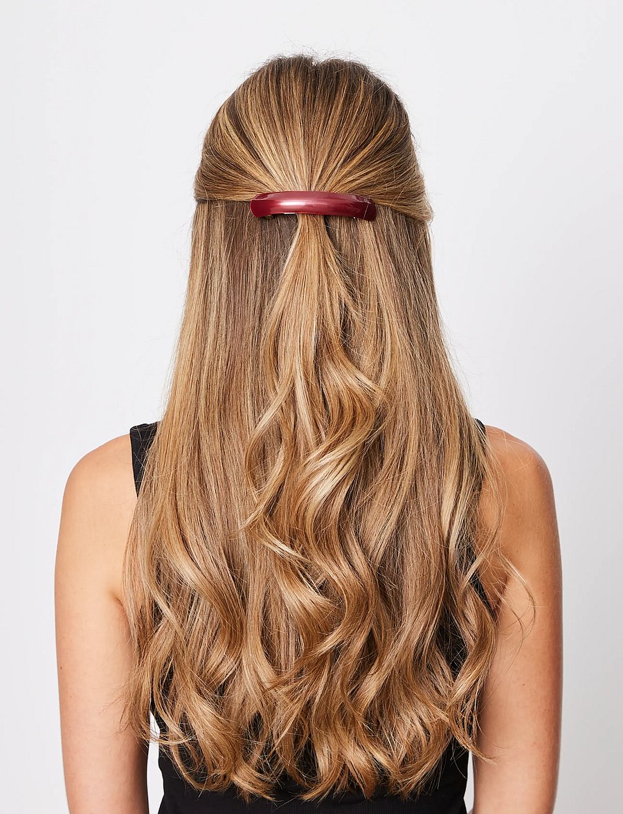 SUI AVA - Curved Dazzle Clip - hårspænde - burgundy - 0