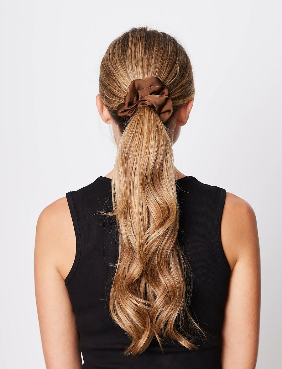 SUI AVA - 3-Pack Ribbon Scrunchies - haargummis & haarbänder - army // brown // - 3