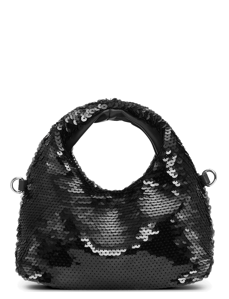 SUI AVA - Mini Hobo Sequin Bag - handbags - black - 0