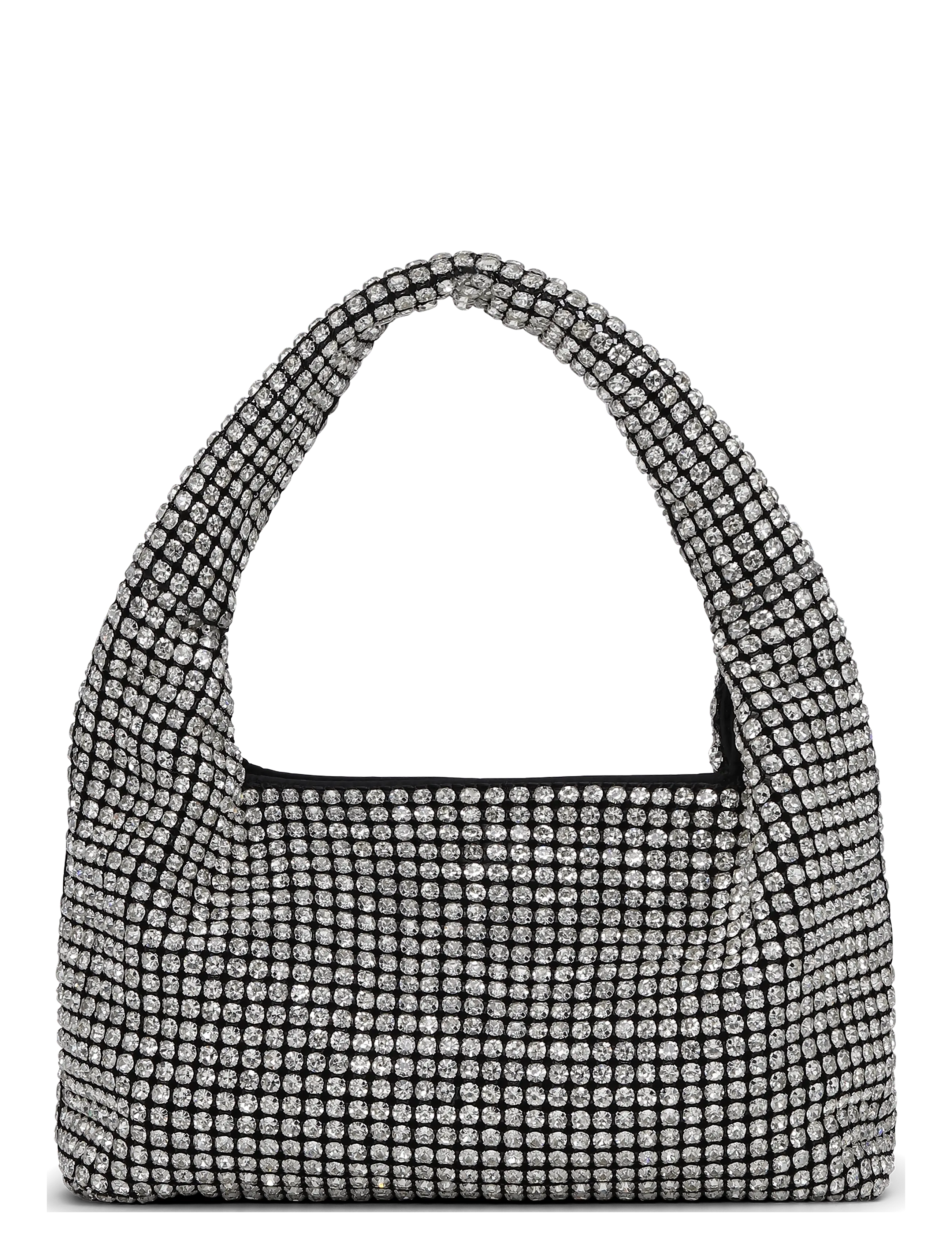 SUI AVA Mini Hobo Crystal Bag - Bags - CLEAR CRYSTAL / silver