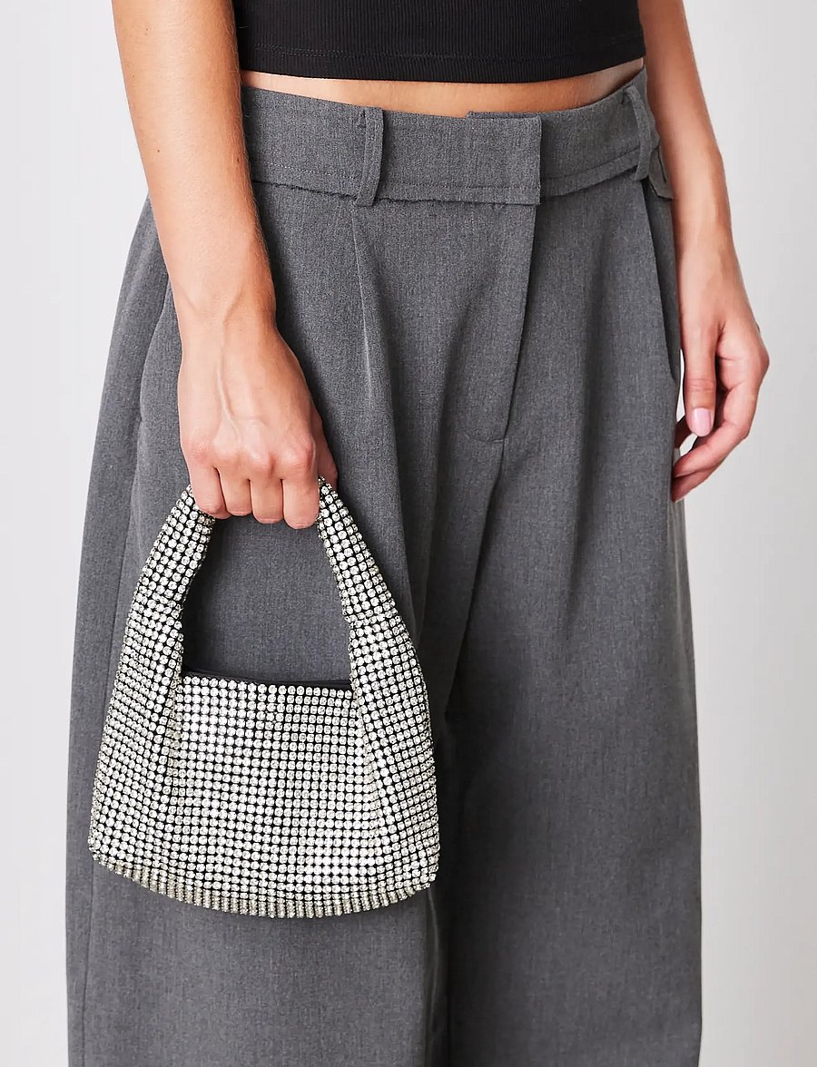 SUI AVA - Mini Hobo Crystal Bag - special occasions - clear crystal - 0
