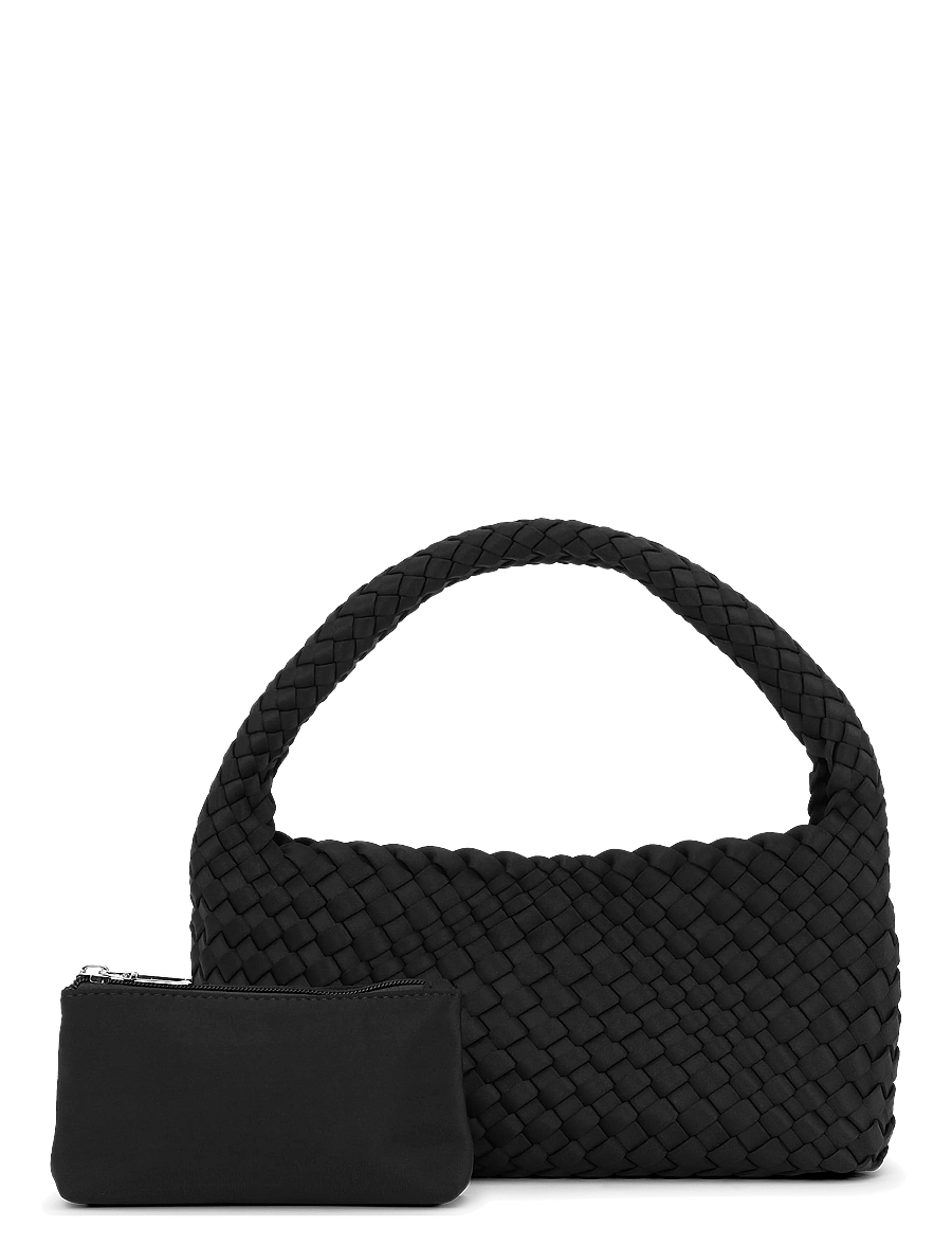 SUI AVA - Woven Scuba Mini Bag + Pouch - special occasions - black - 1