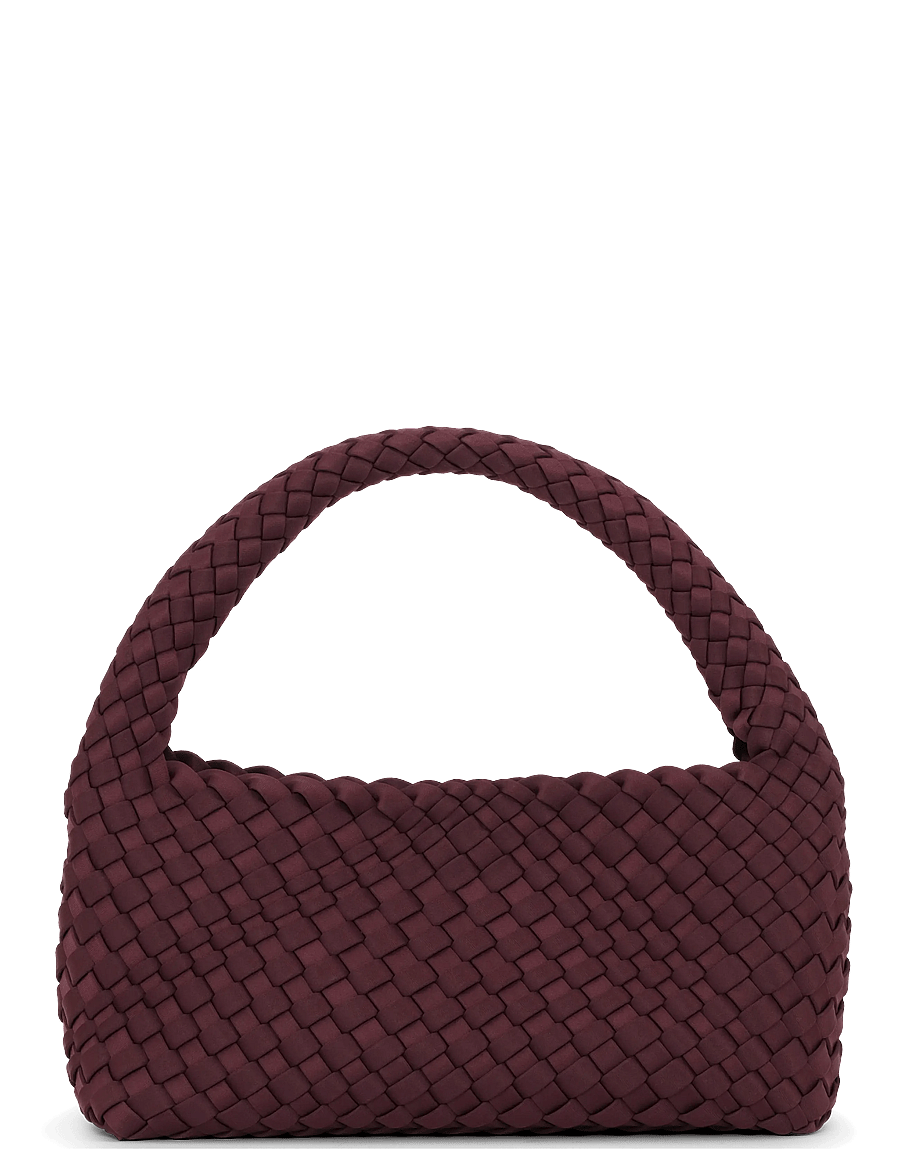 SUI AVA - Woven Scuba Mini Bag + Pouch - special occasions - burgundy - 0