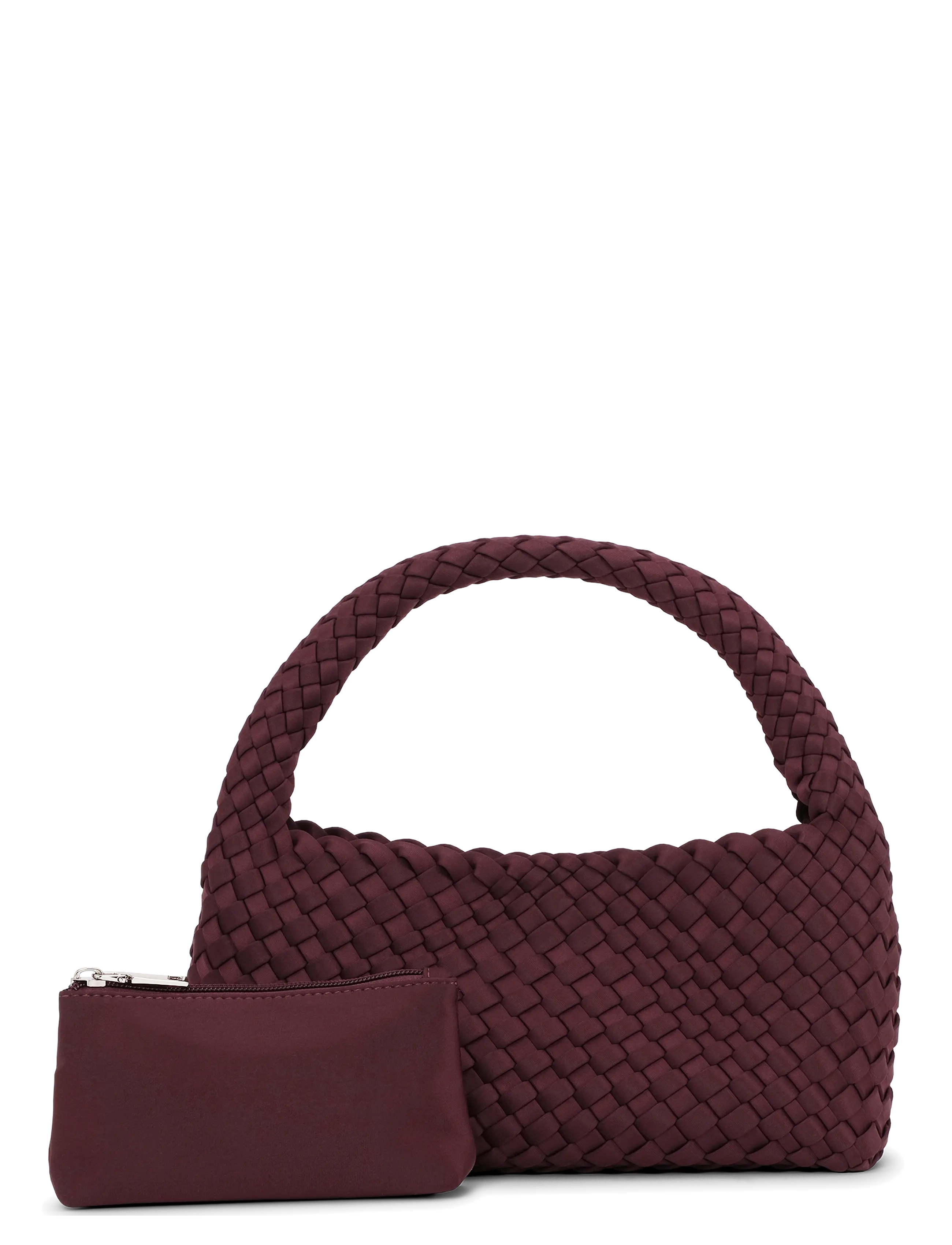 SUI AVA - Woven Scuba Mini Bag + Pouch - special occasions - burgundy - 1