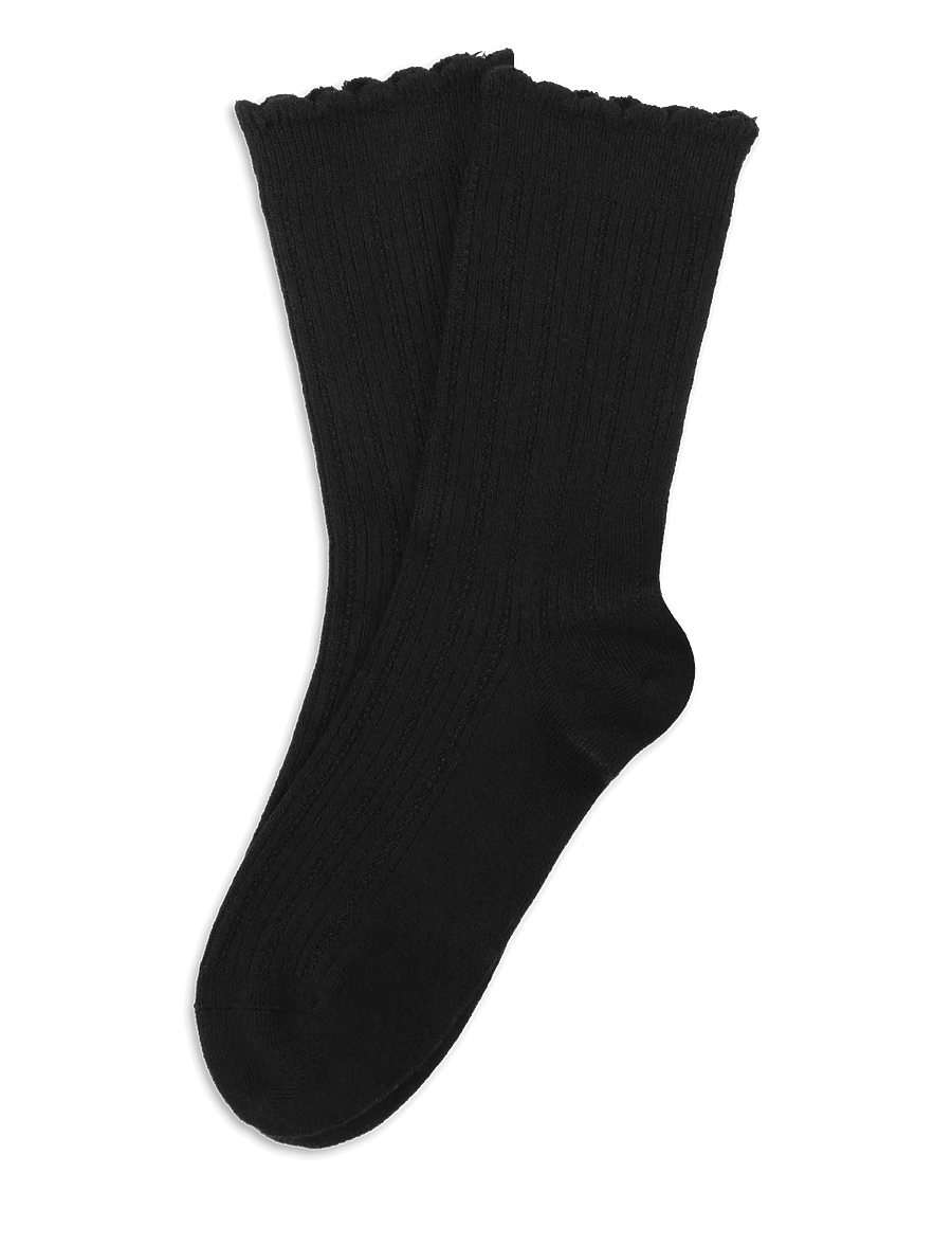 SUI AVA - Silk Cable Socks - klassikalised sokid - black - 0