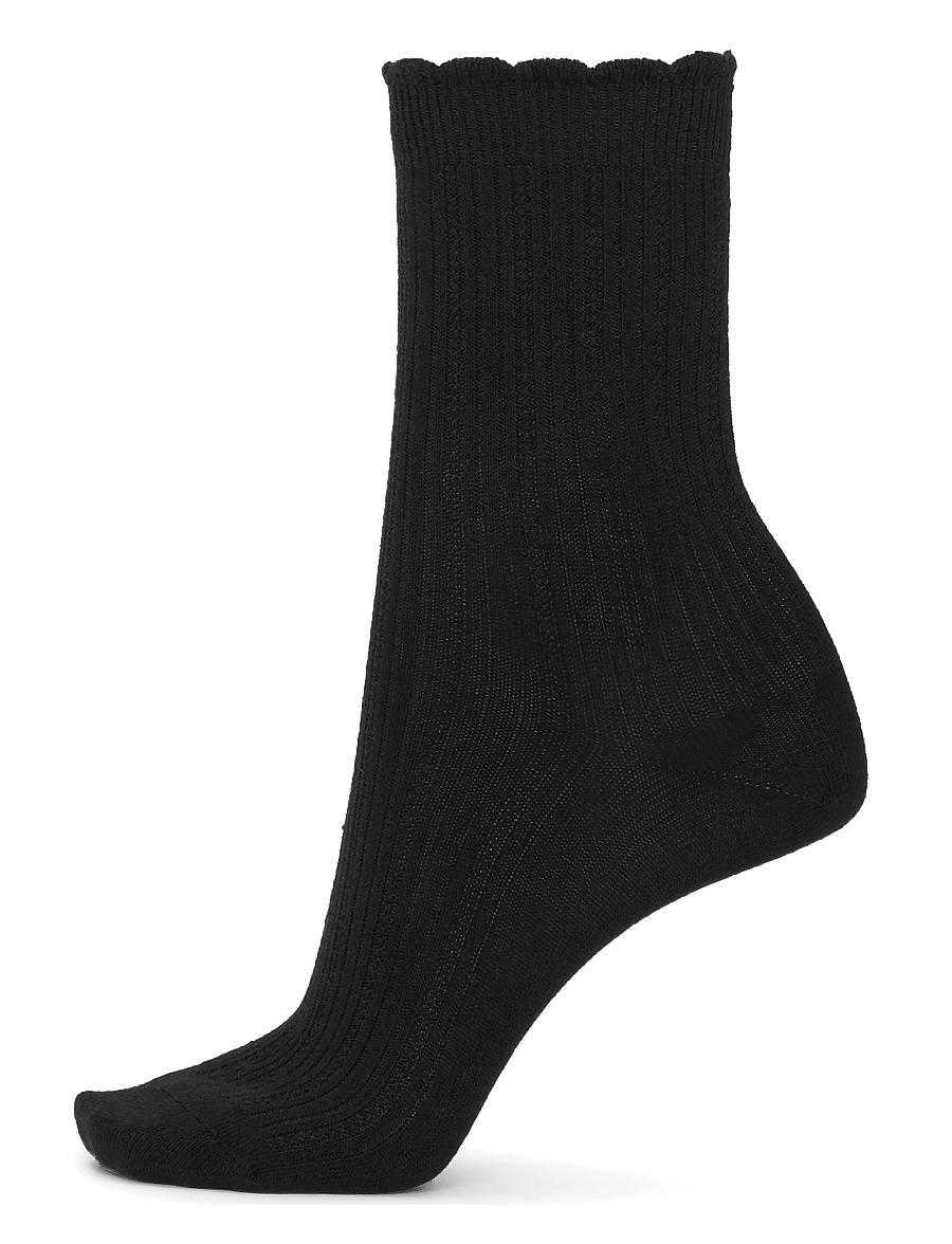 SUI AVA - Silk Cable Socks - klassikalised sokid - black - 1