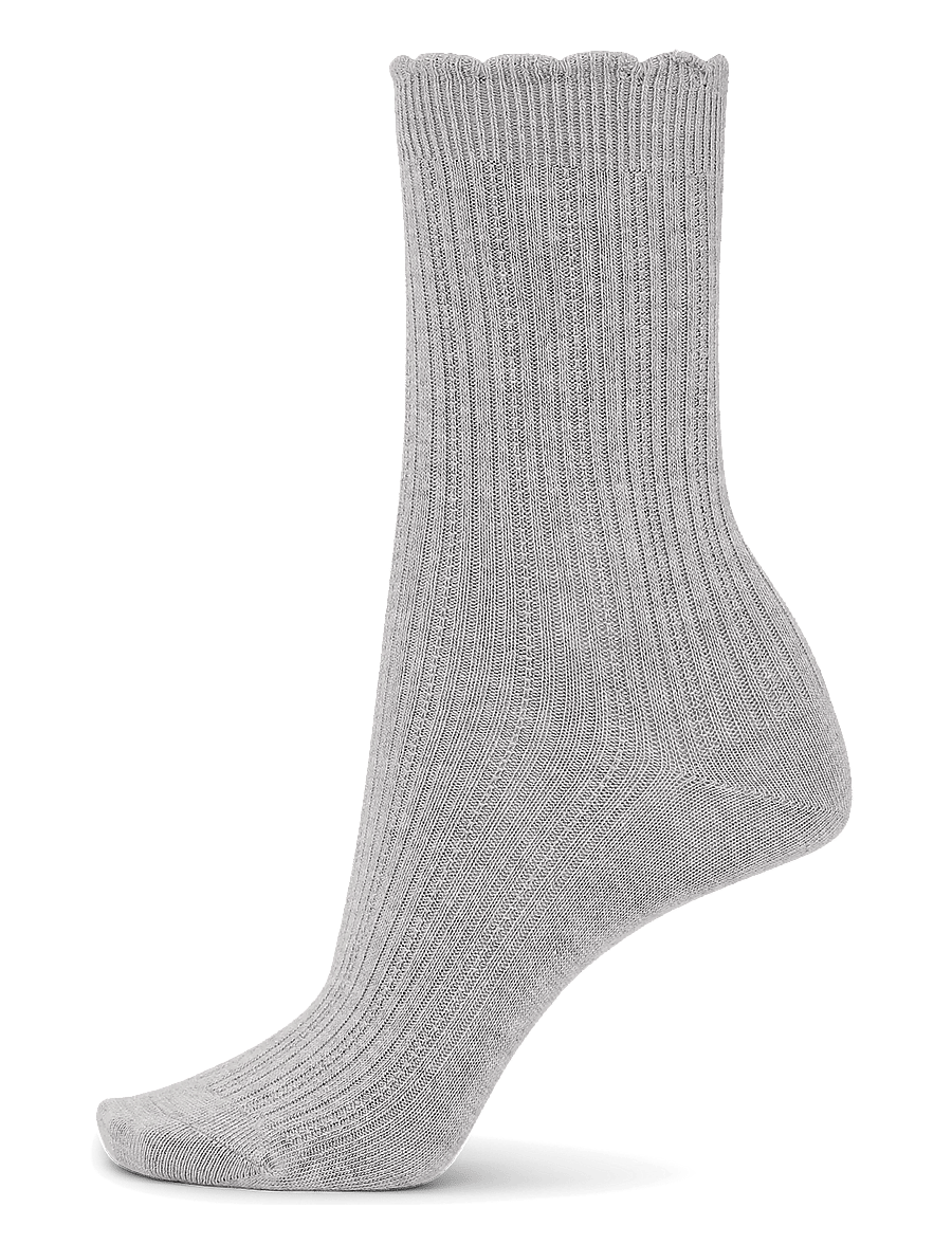 SUI AVA - Silk Cable Socks - klassikalised sokid - light grey - 1