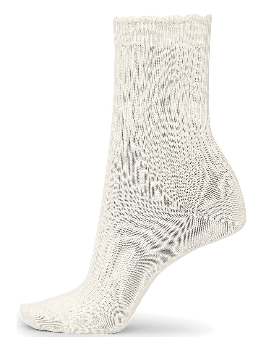 SUI AVA - Silk Cable Socks - klassikalised sokid - off white - 1