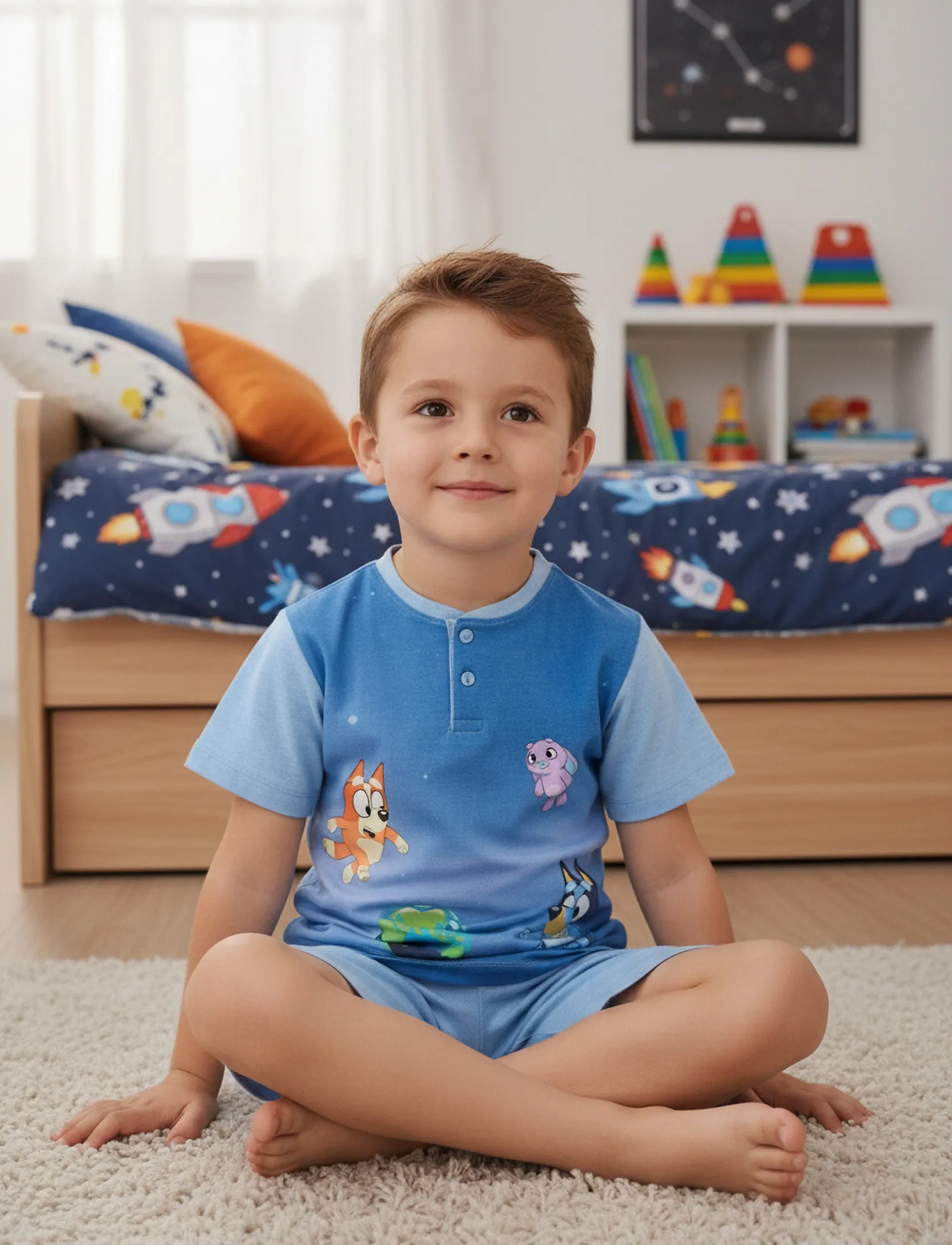 Bluey Pyjama, 98, Blue, Pyjamas > Pyjamas-Sæt, Børn