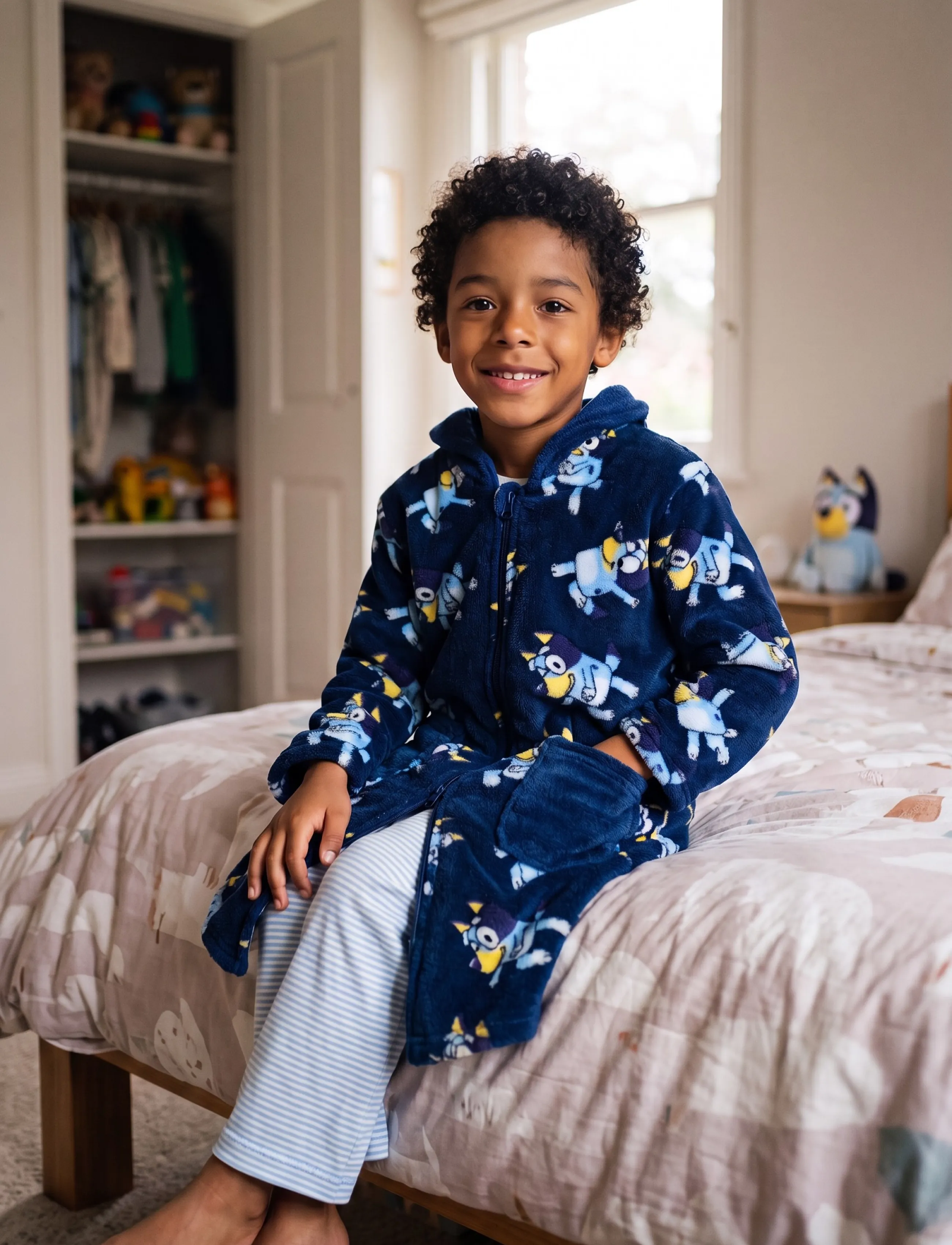 Bluey Nightdress, 110, Navy, Nat- & Undertøj > Badekåber, Børn