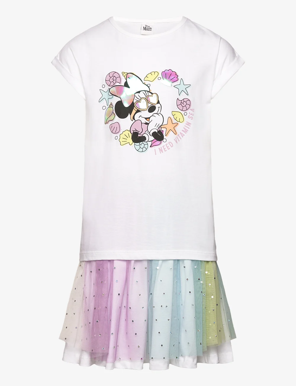 Minnie Maus - TSHIRT & SKIRT - sets mit kurzärmeligem t-shirt - off white - 0