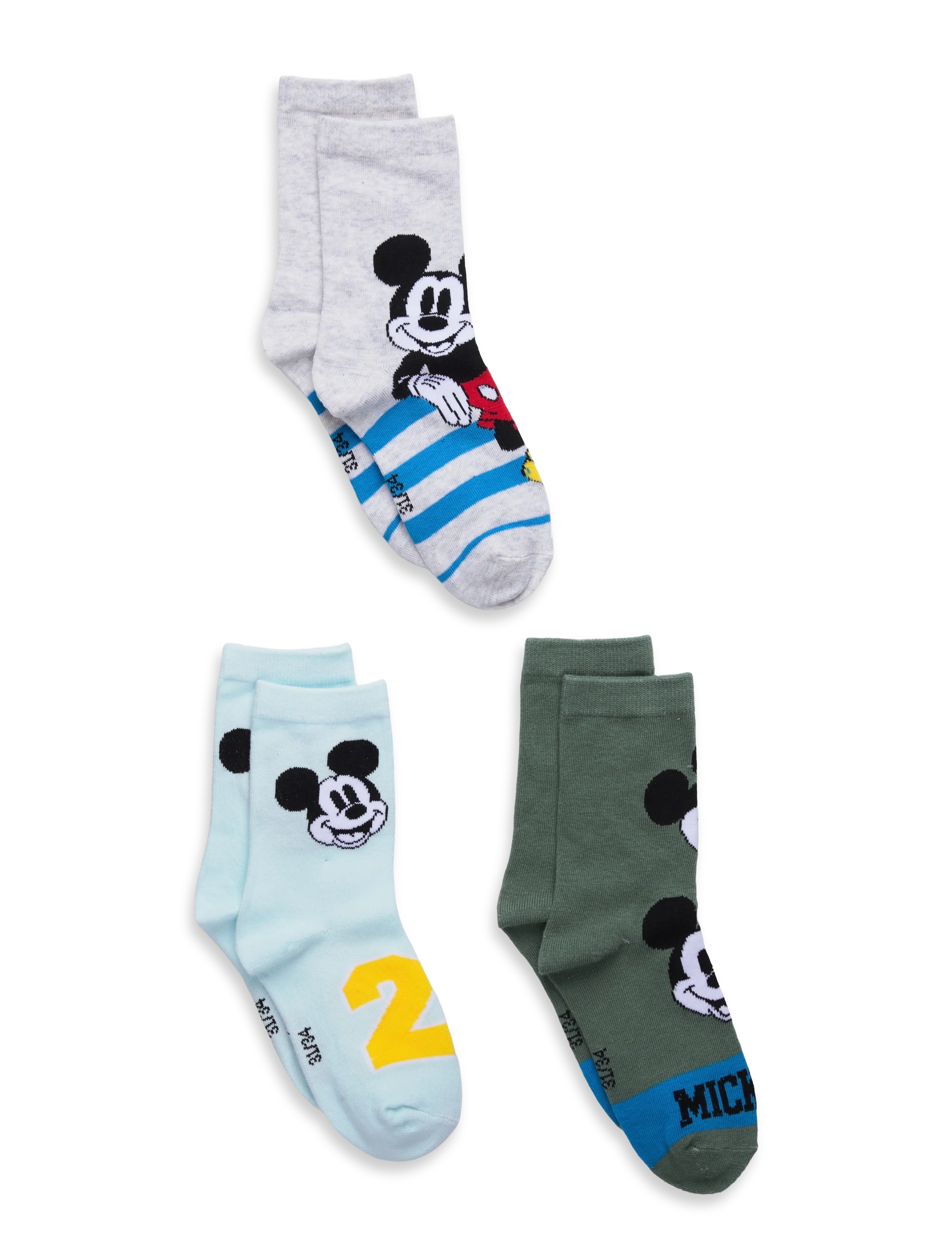 Mickey Mouse Socks, 31/34, Socken & Strumpfhosen, Mehrfarbig/gemustert - Kinder