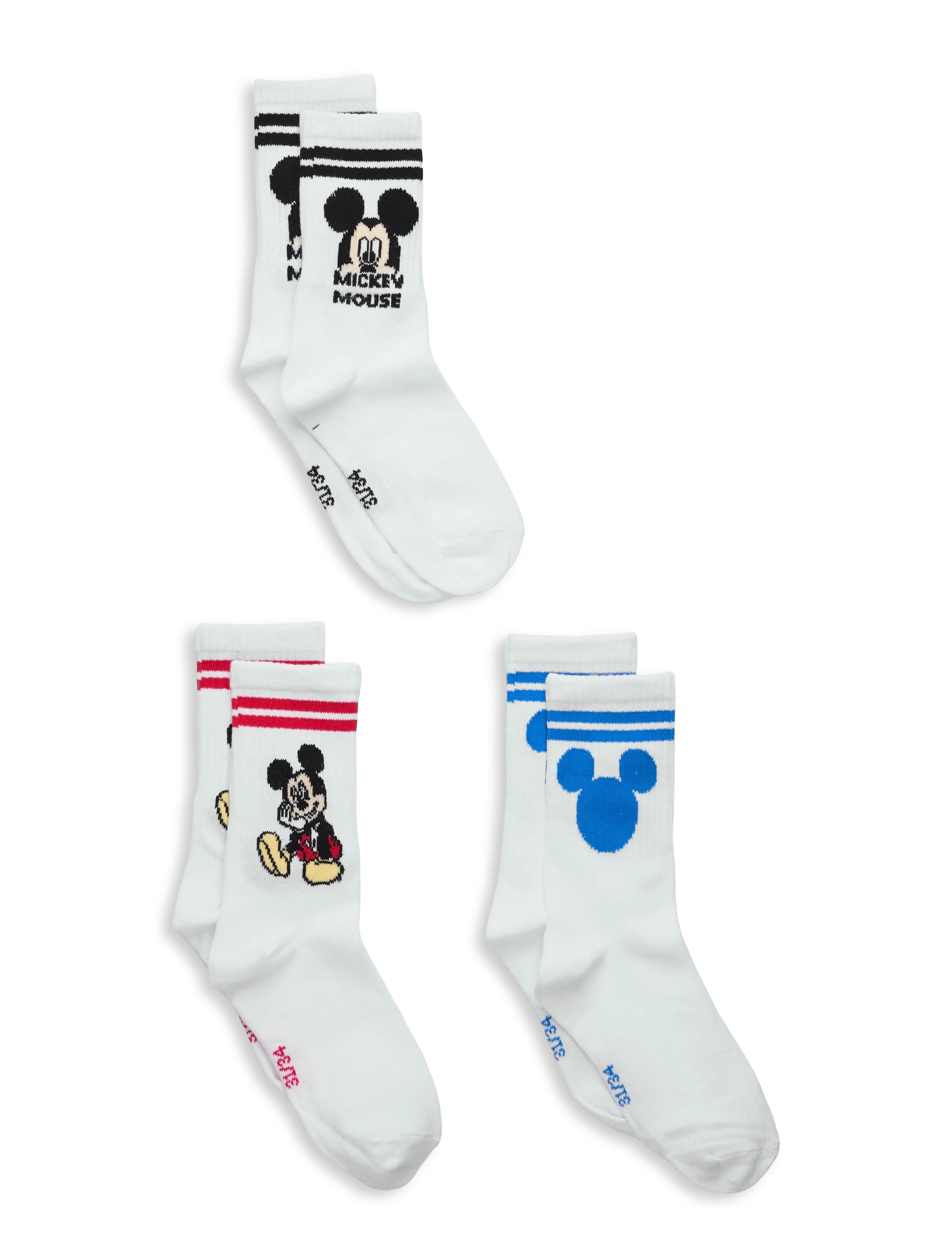 Mickey Mouse Socks, 27/30, Socken & Strumpfhosen, Weiß - Kinder