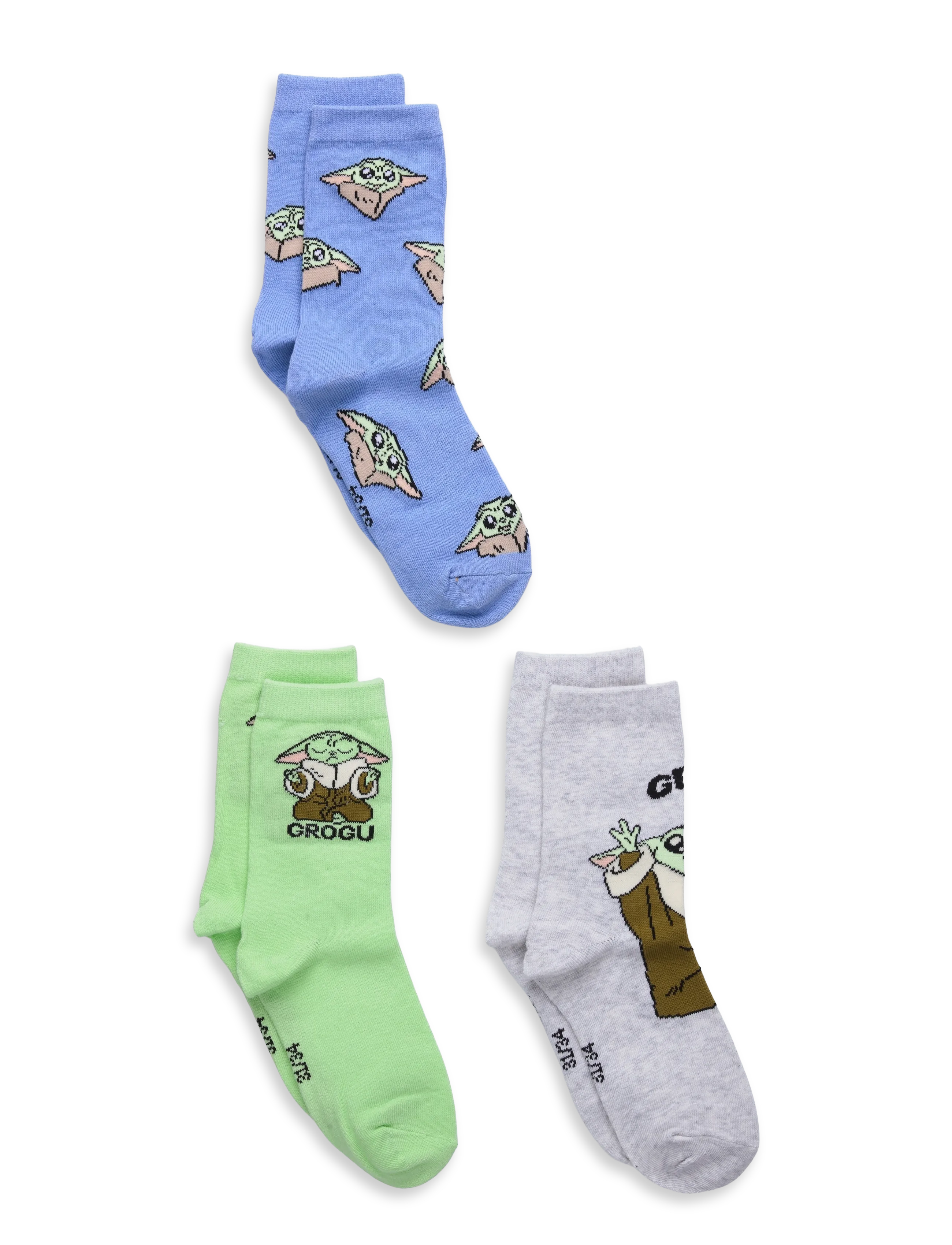 Star Wars Socks, Børn, Grogu Ankelstrømper, Multi/mønstret, Str: 27/30