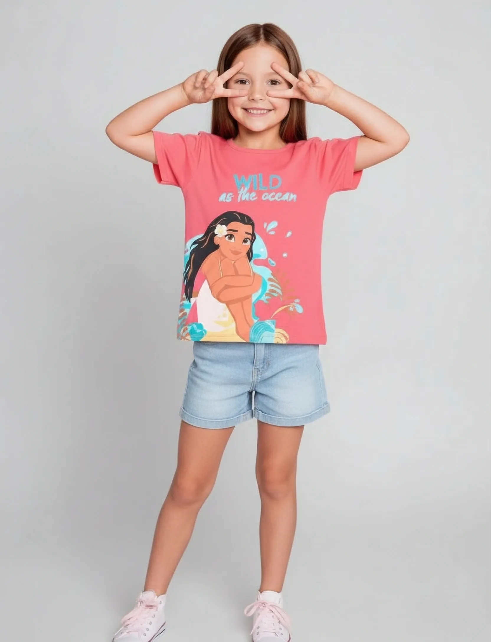 Princesses Tshirt, Trykt T-shirt, Pink, Str: 98
