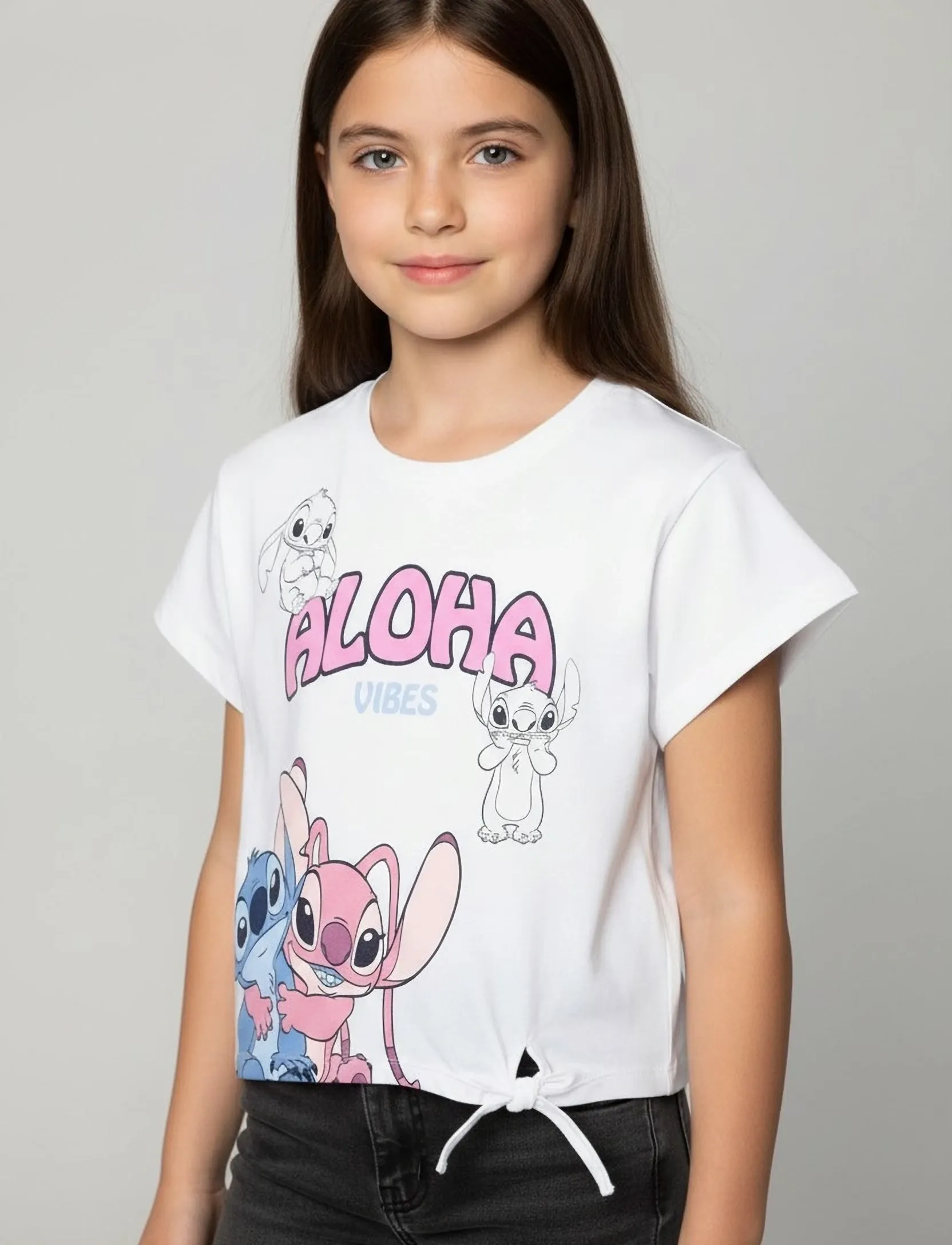 Lilo & Stitch Tshirt, 98, White, T-Shirts > Kortærmede, Børn