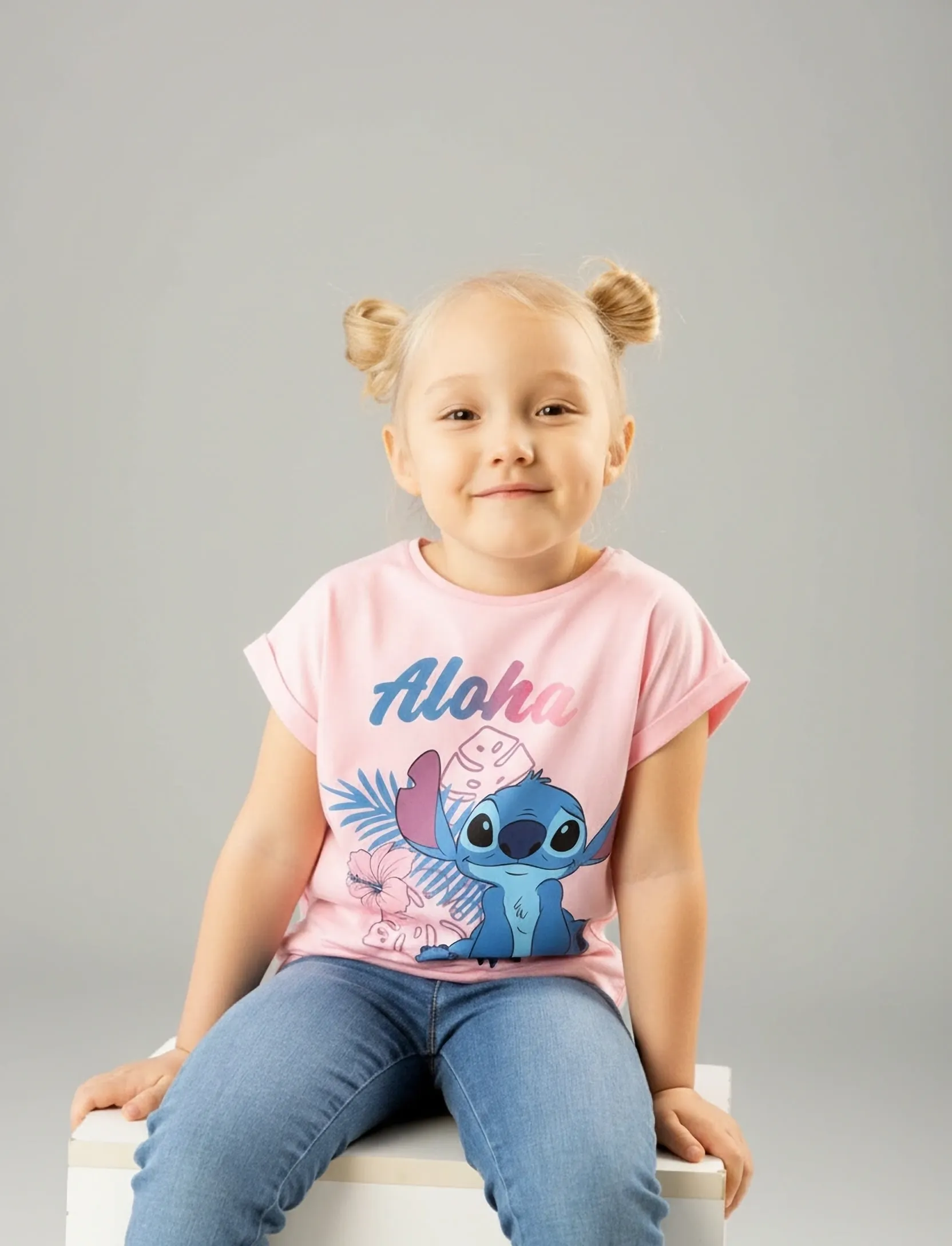 Lilo & Stitch Tshirt, 104, Pink, T-Shirts > Kortærmede, Børn