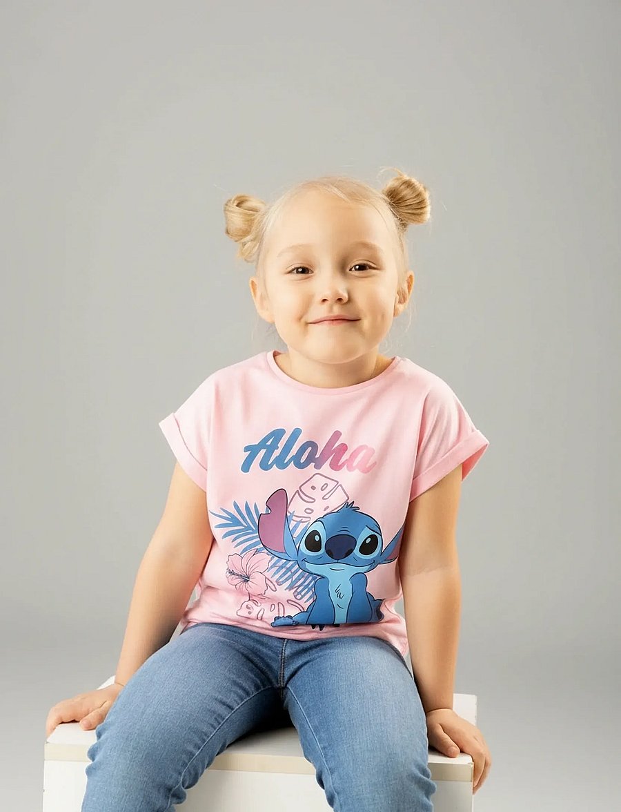 Lilo ja Stitch - TSHIRT - lühikeste varrukatega t-särgid - lpink - 0
