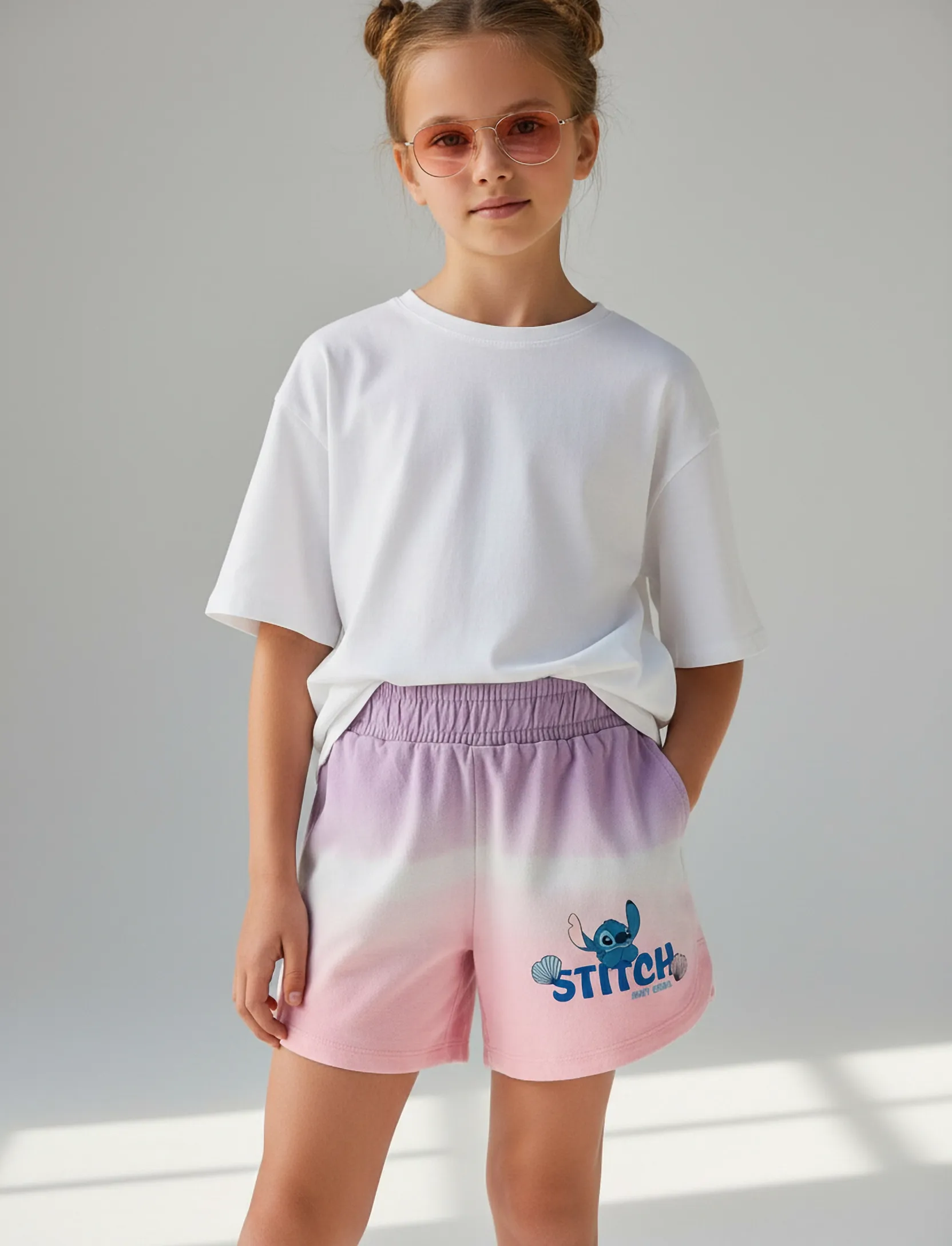Lilo & Stitch PANTS - Casual shorts - LPINK / pink/rose