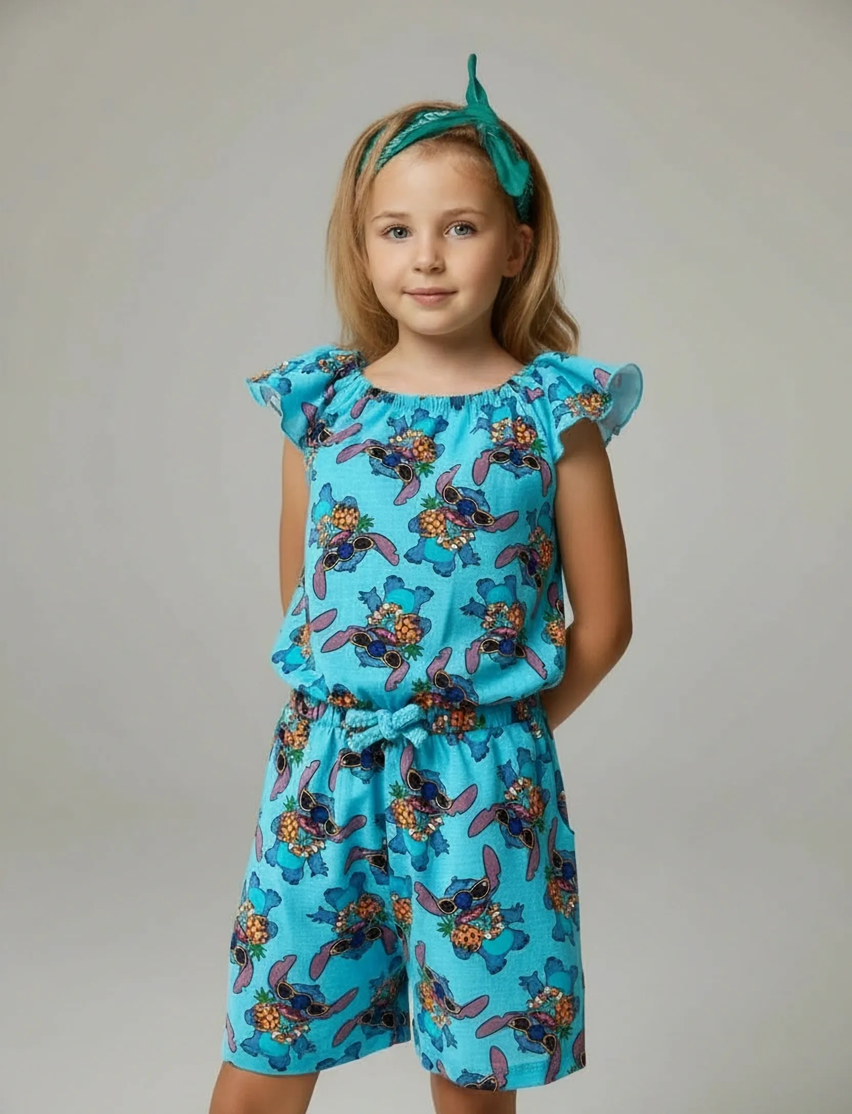 Lilo & Stitch Bodysuit, 116, Blue, Bodysuits > Kortærmede, Børn