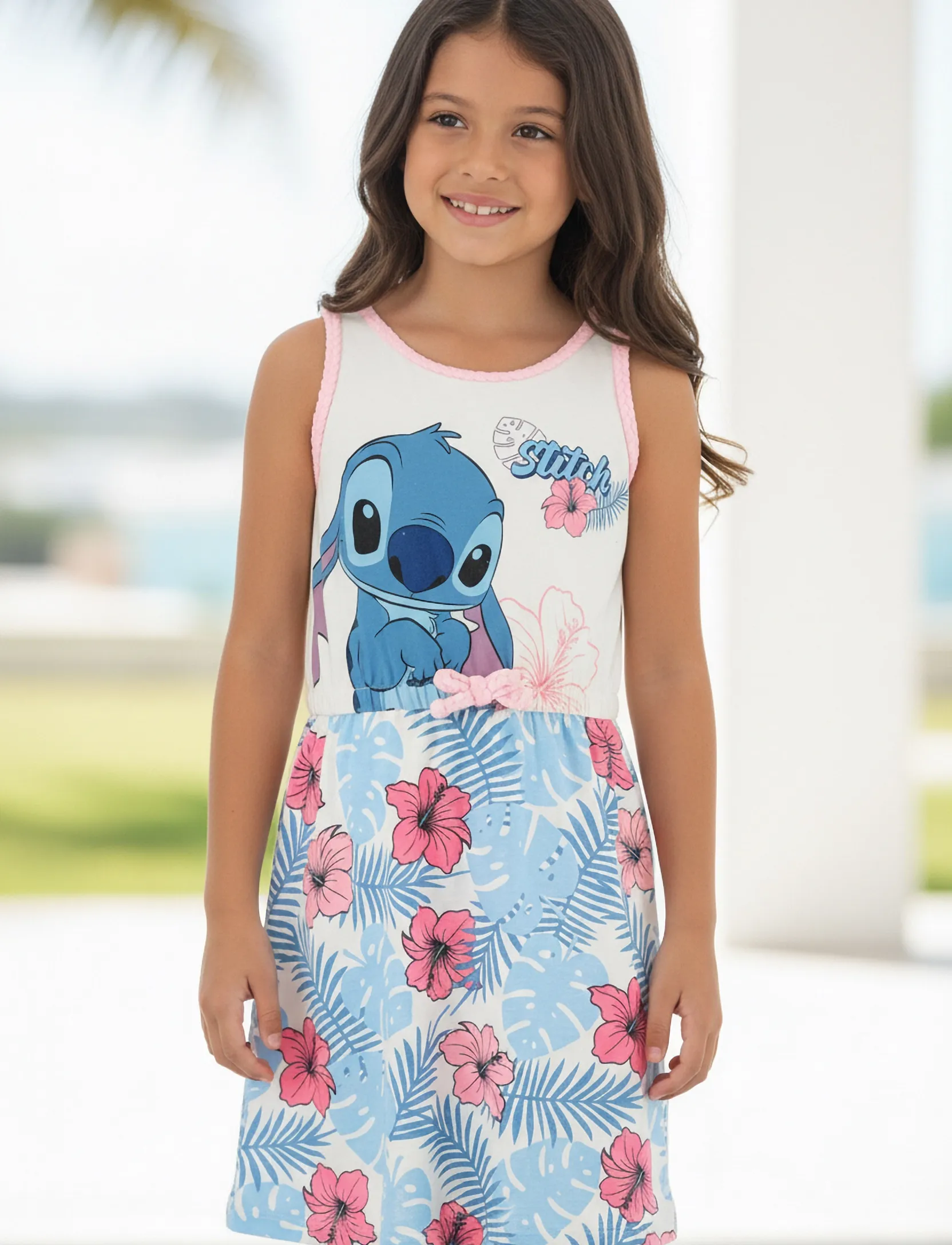 Lilo & Stitch Dress, 98, Casual Dresses, Creme - Sleeveless Kinder
