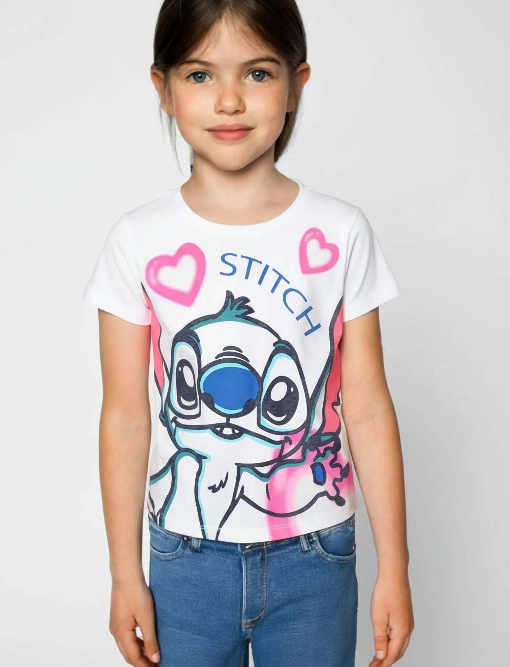 Lilo & Stitch Tshirt, 116, White, T-Shirts > Kortærmede, Børn